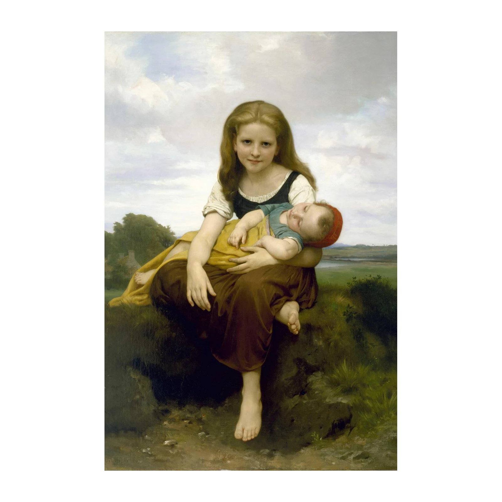 Sisterly Love Vintage Scene Wall Art