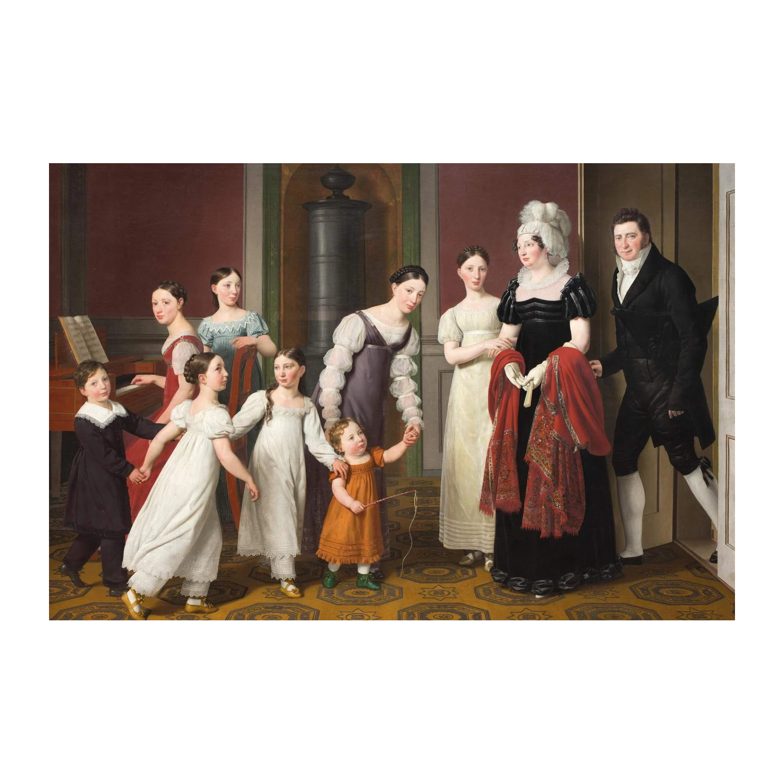 Regal Family Portrait Classic Wall Art