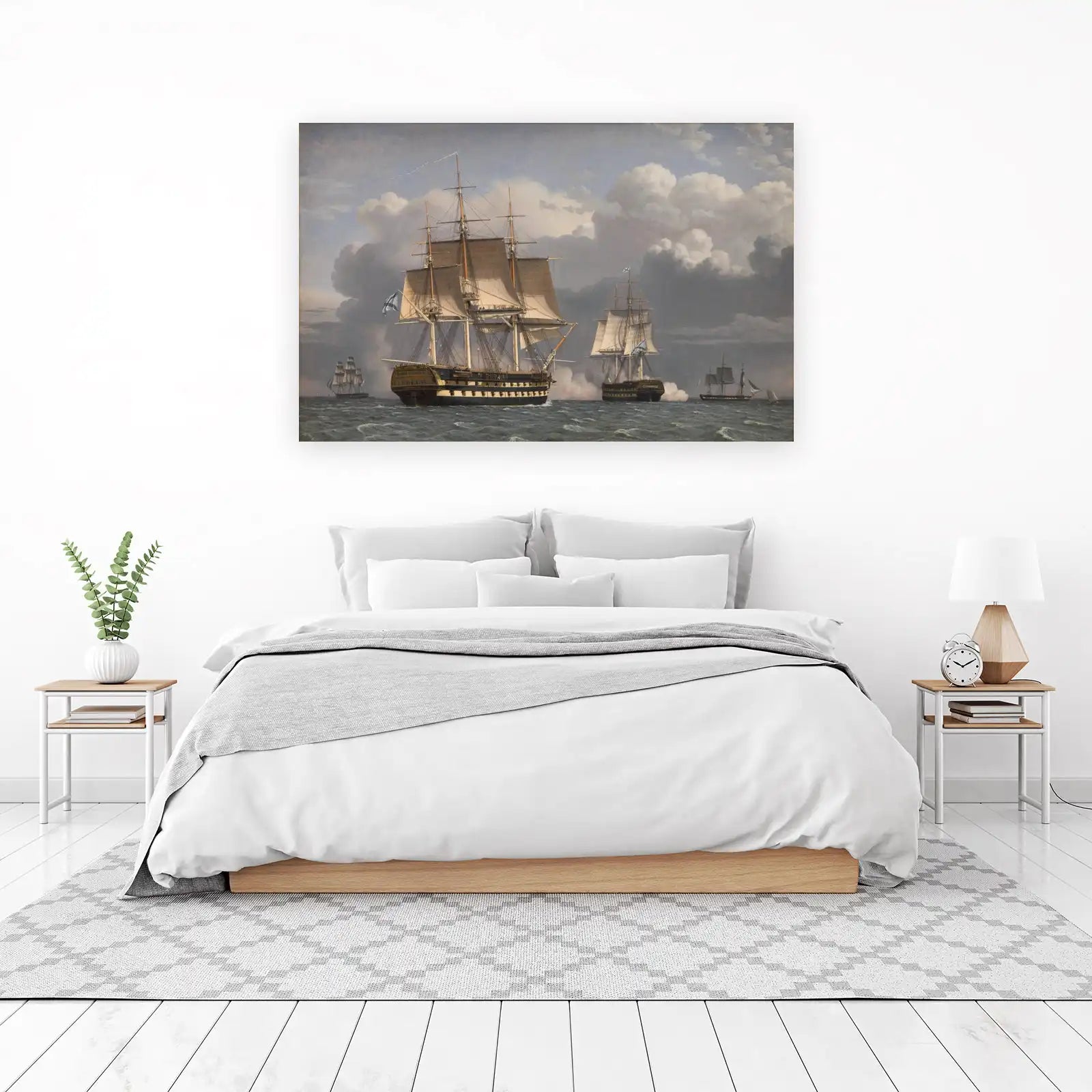 Majestic Tall Ship Sea Battle Wall Art