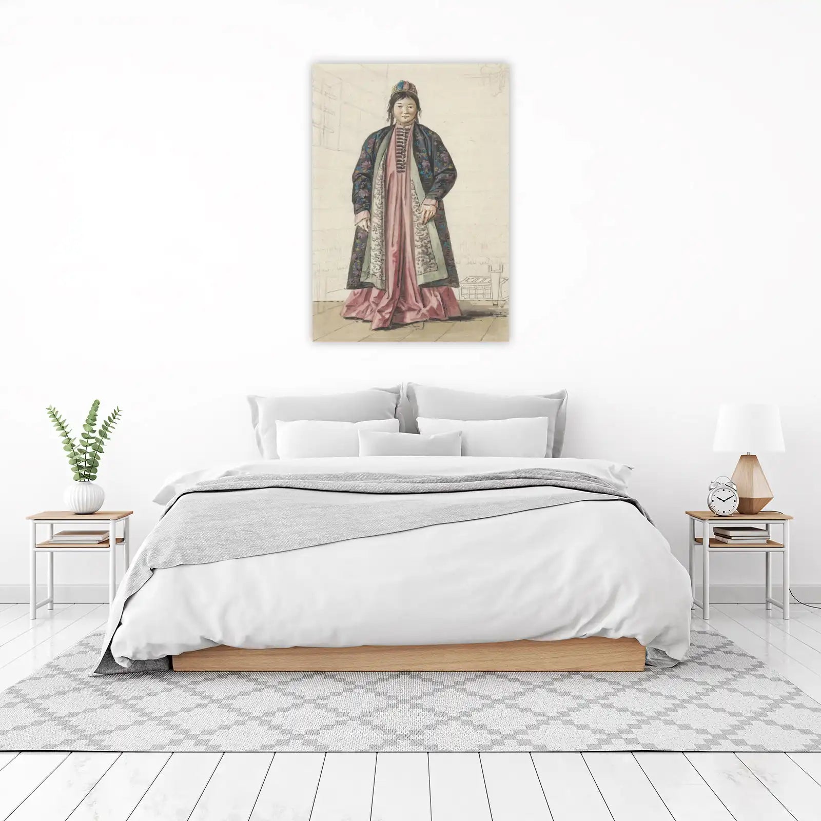 Elegant Silk Traditional Attire Wall Art