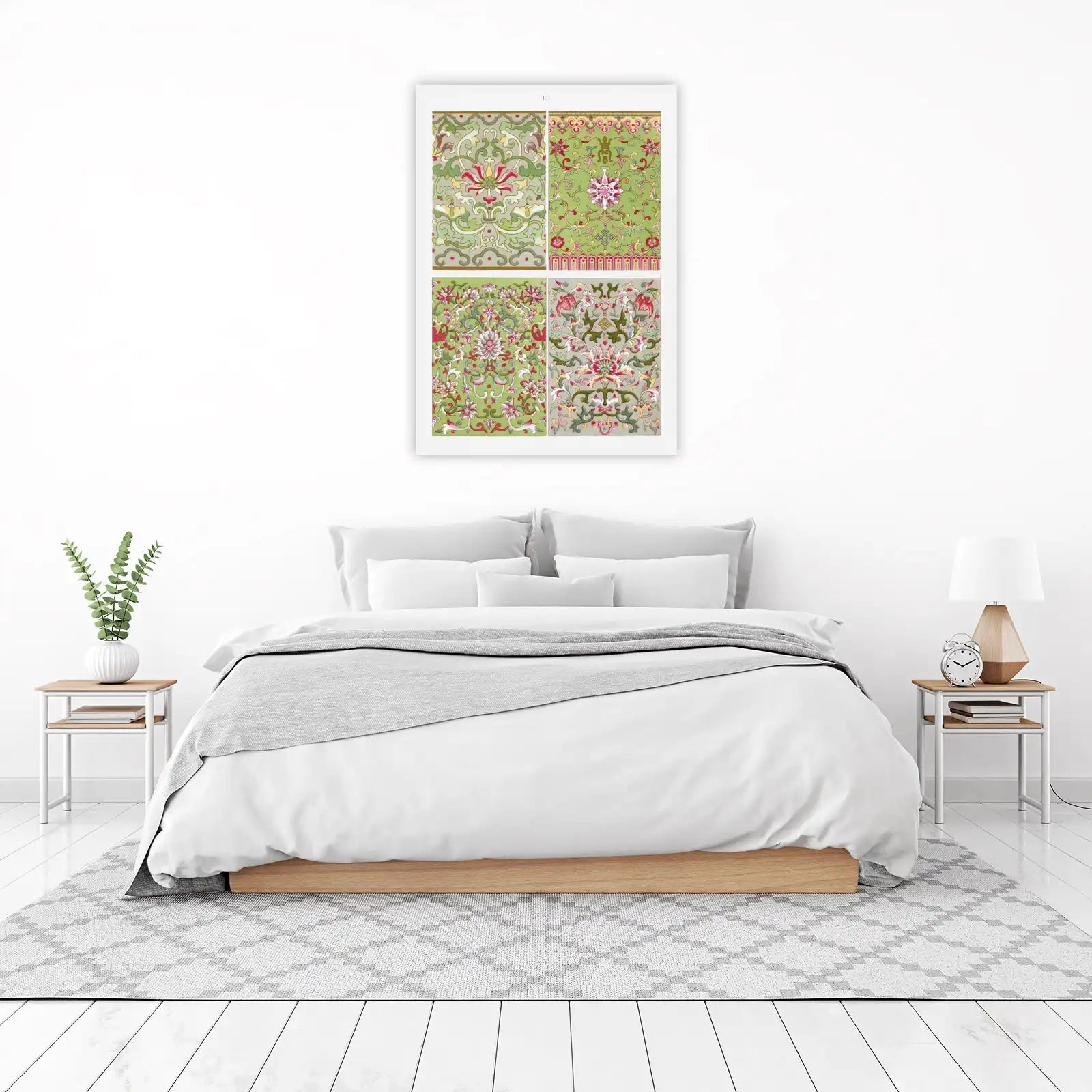 Vintage Floral Chinese Motifs Wall Art