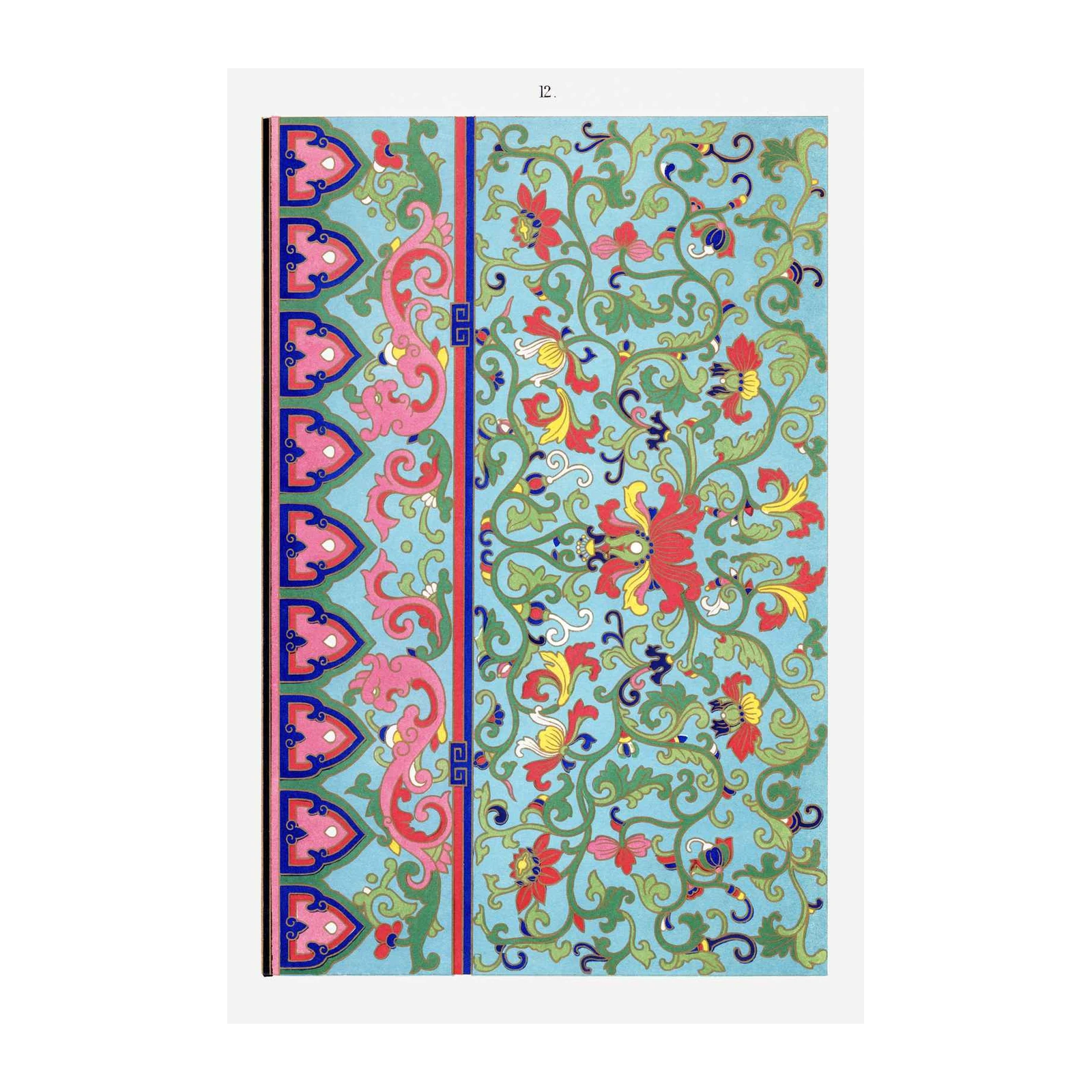 Vibrant Floral Dynasty Silk Wall Art