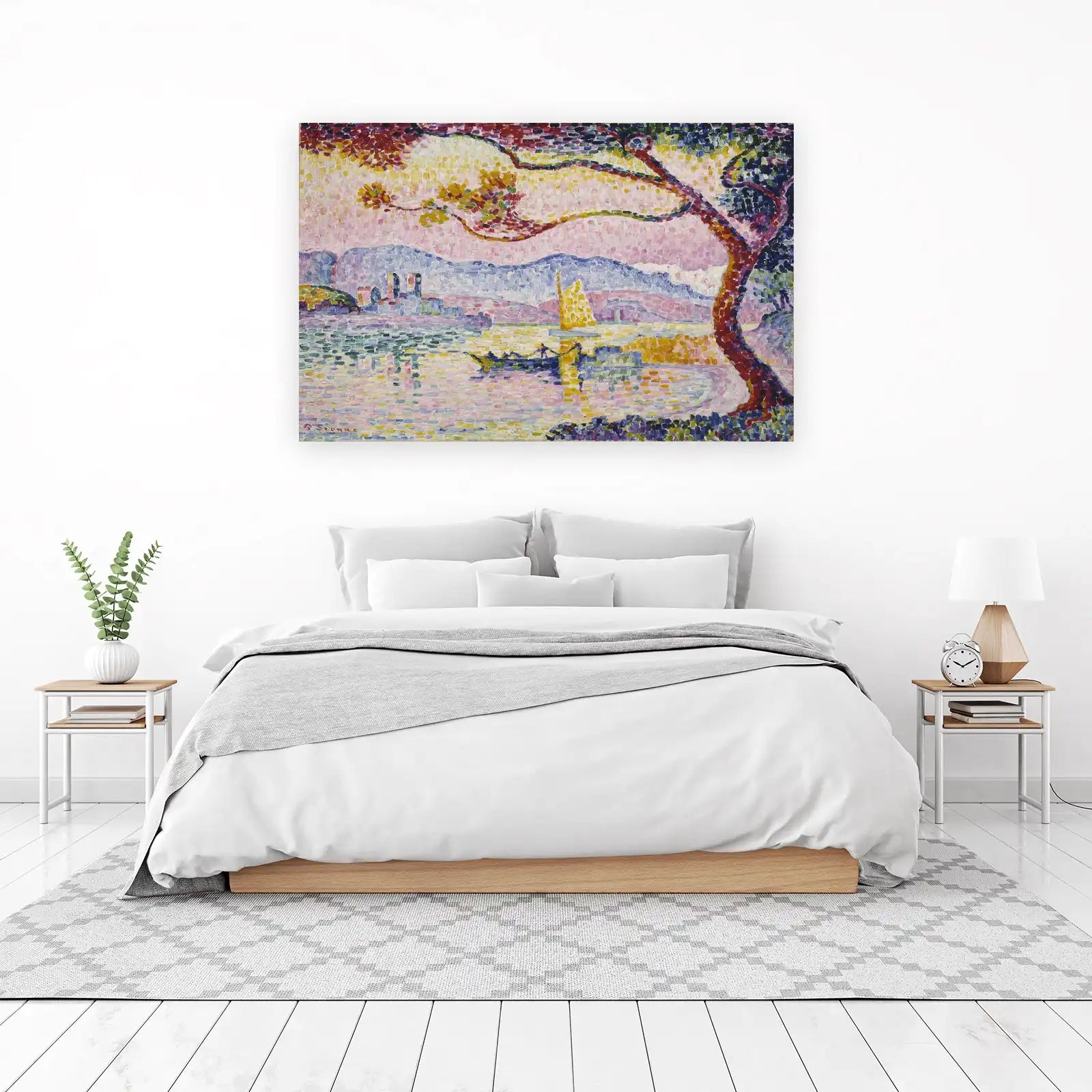Neo-Impressionist Seascape Boat Wall Art