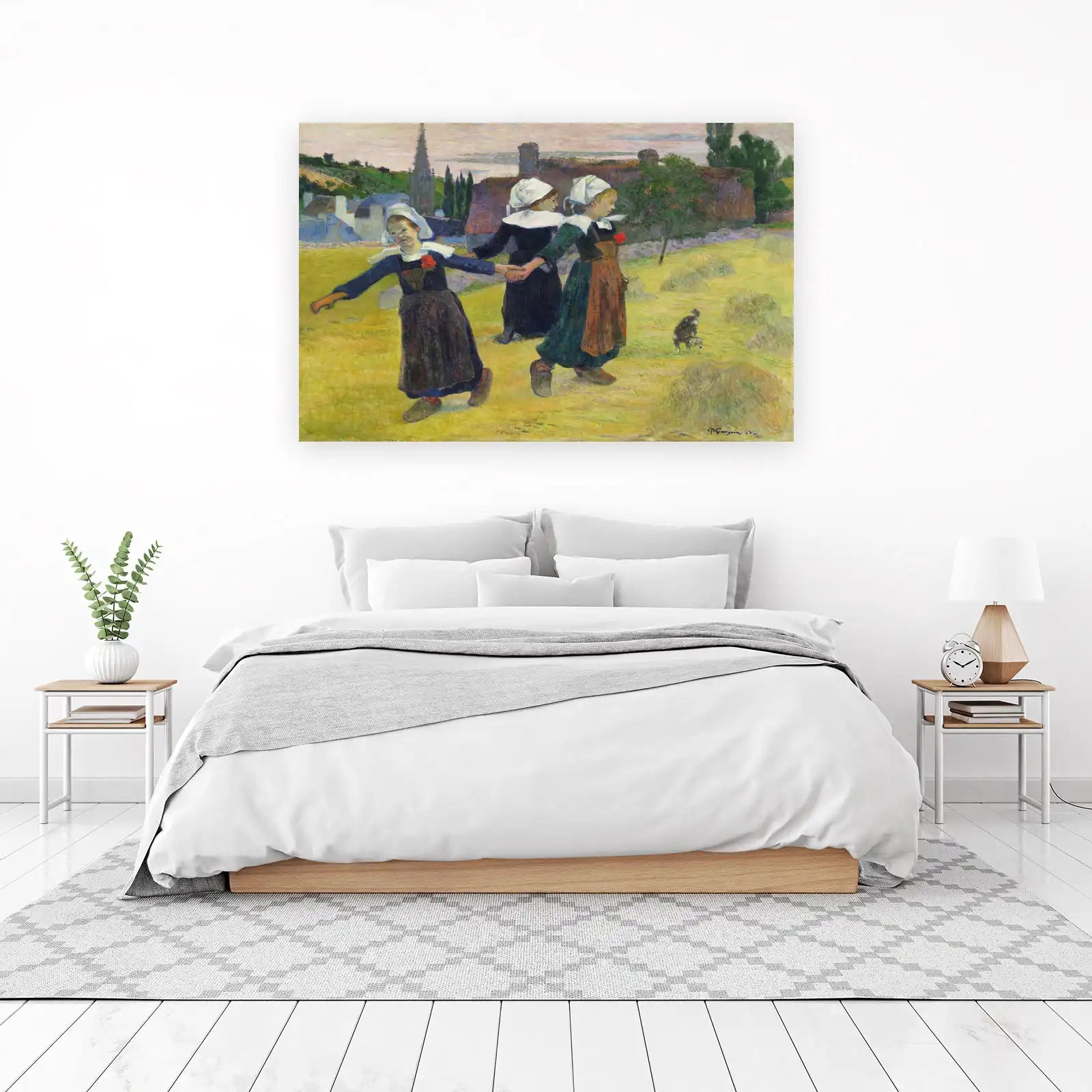 Breton Girls Dancing Folk Art Wall Art