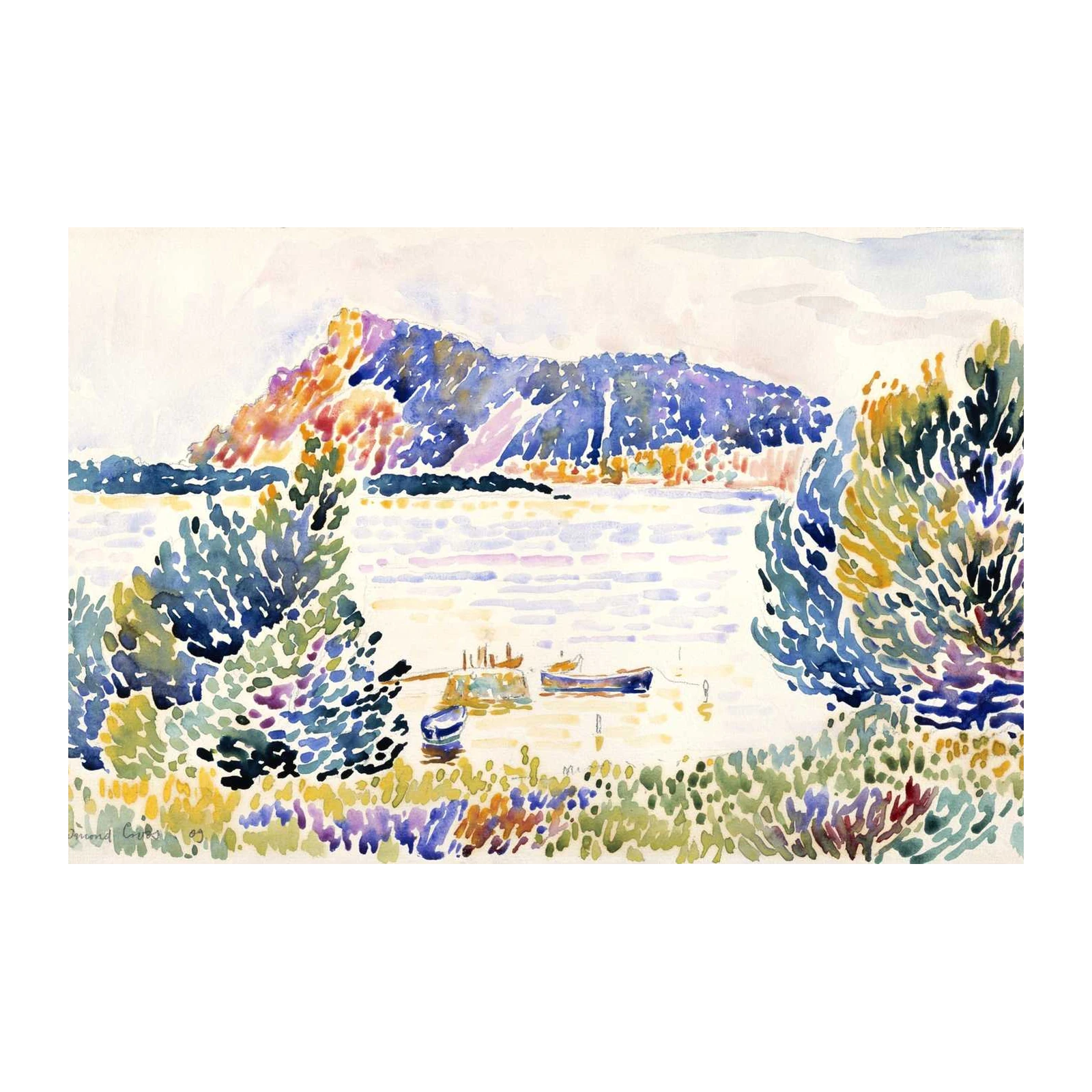 Vibrant Landscape Watercolor Wall Art