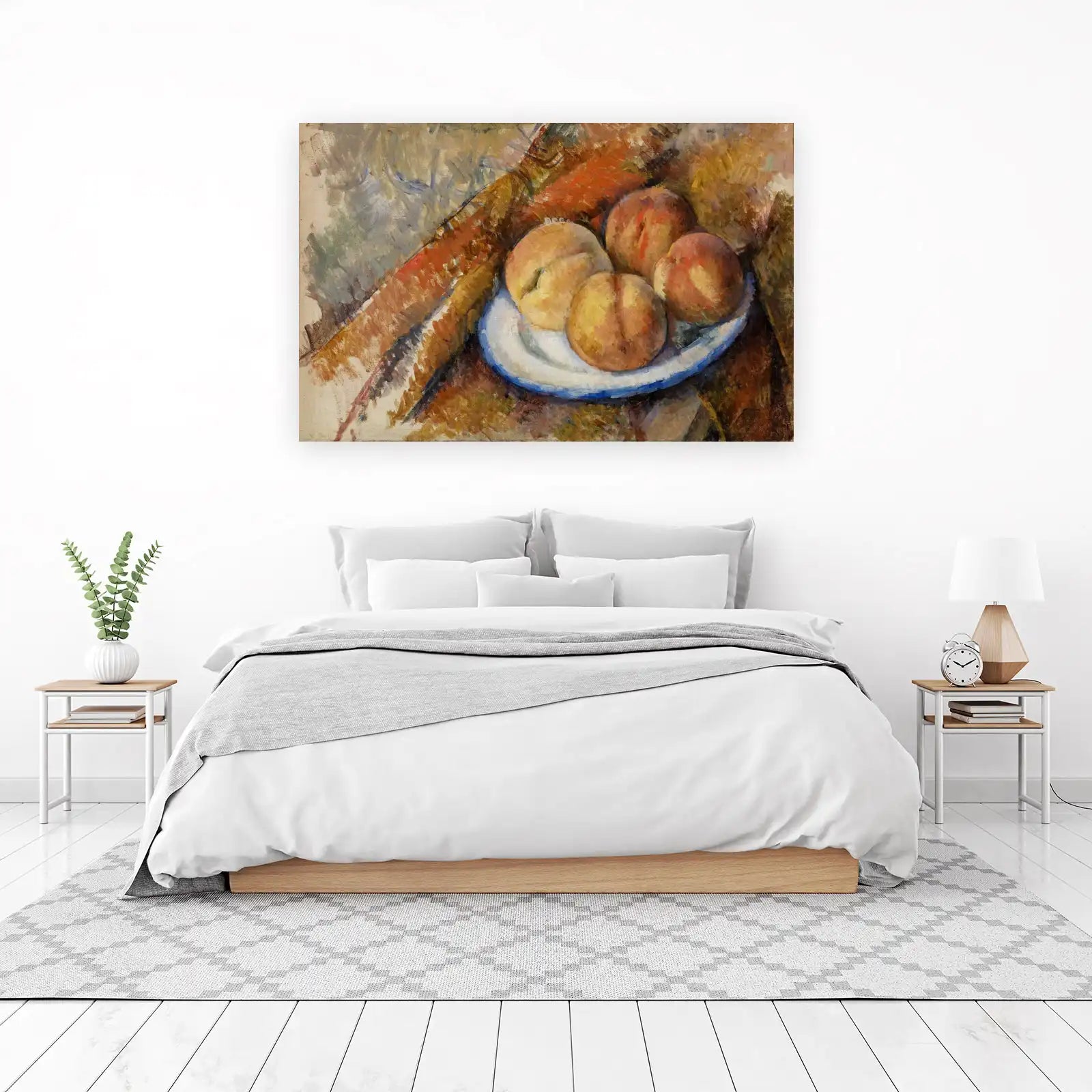 Vibrant Peaches on Plate Wall Art