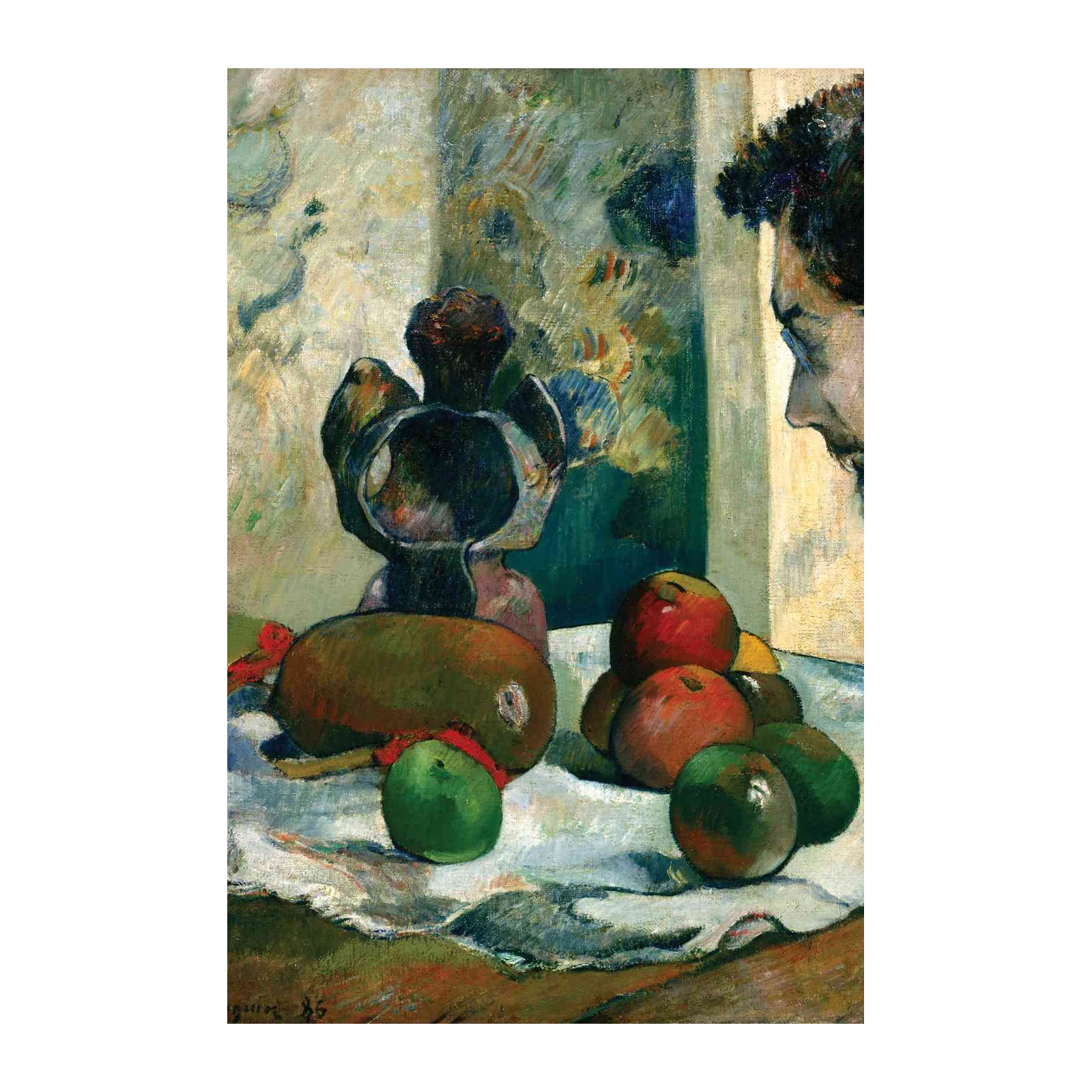 Gauguin Still Life with Fruits & Self-Portrait Wall Art