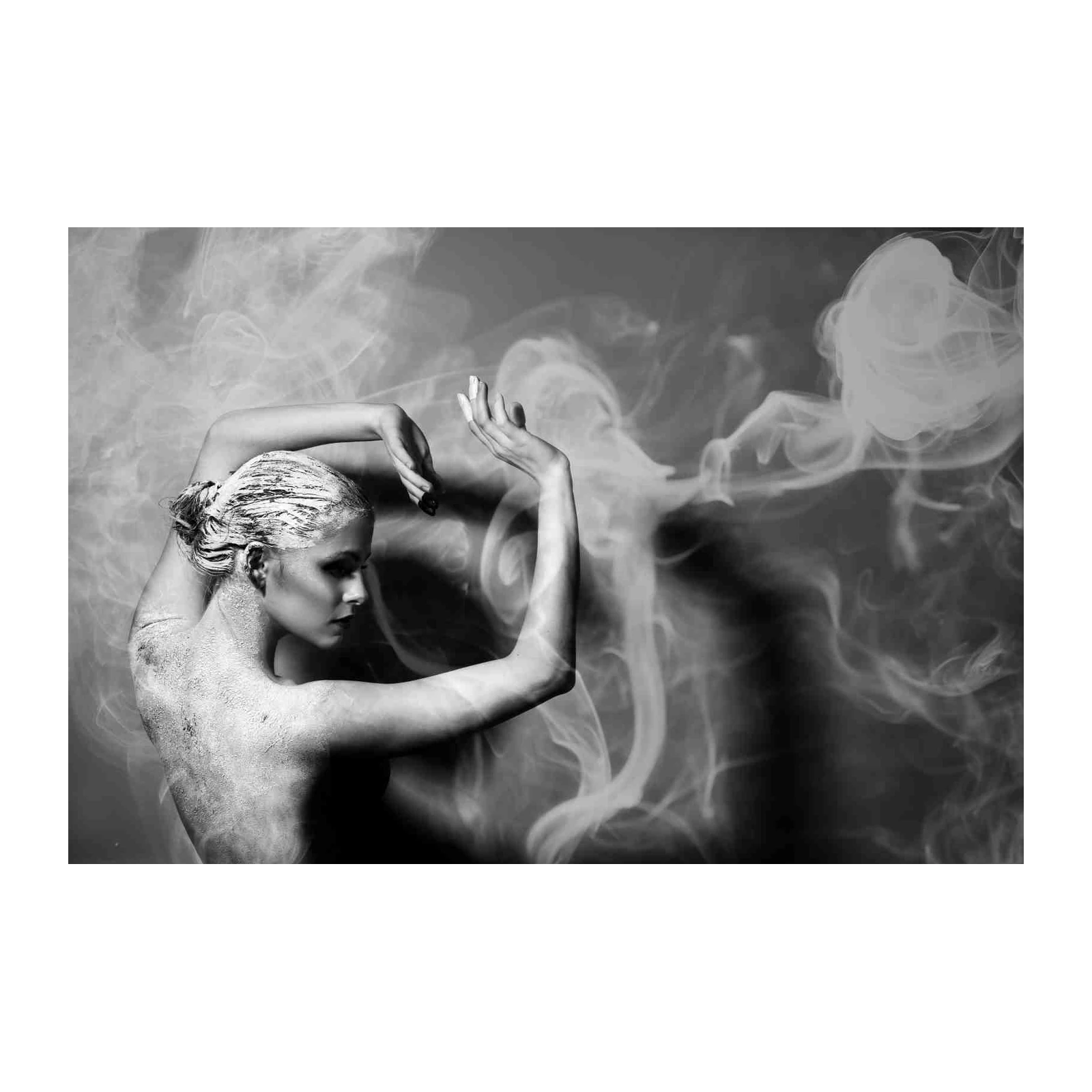 Ethereal Dance Woman Smoke Wall Art