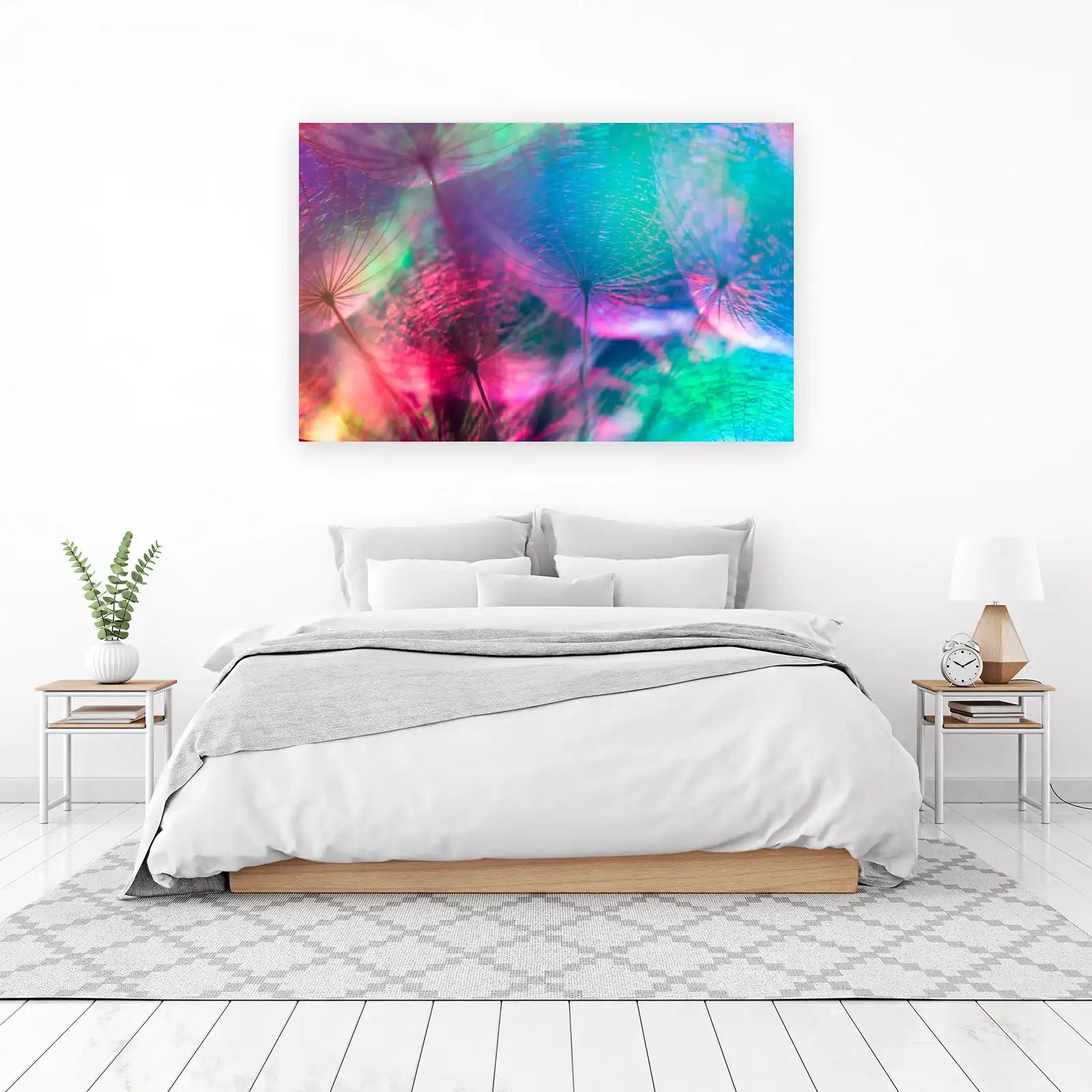 Vibrant Dandelion Seed Macro Wall Art