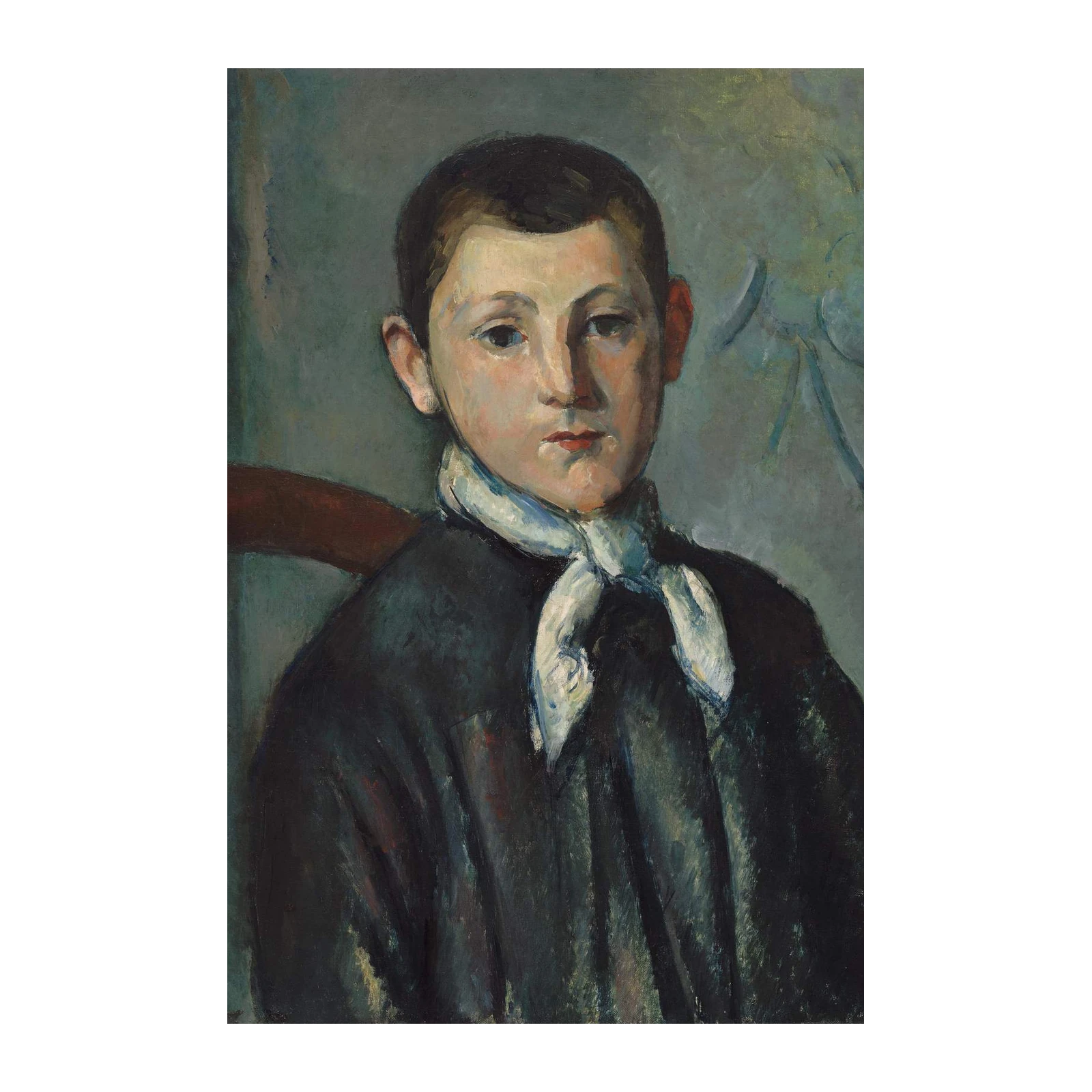 Boy with Scarf Oil Painting Wall Art