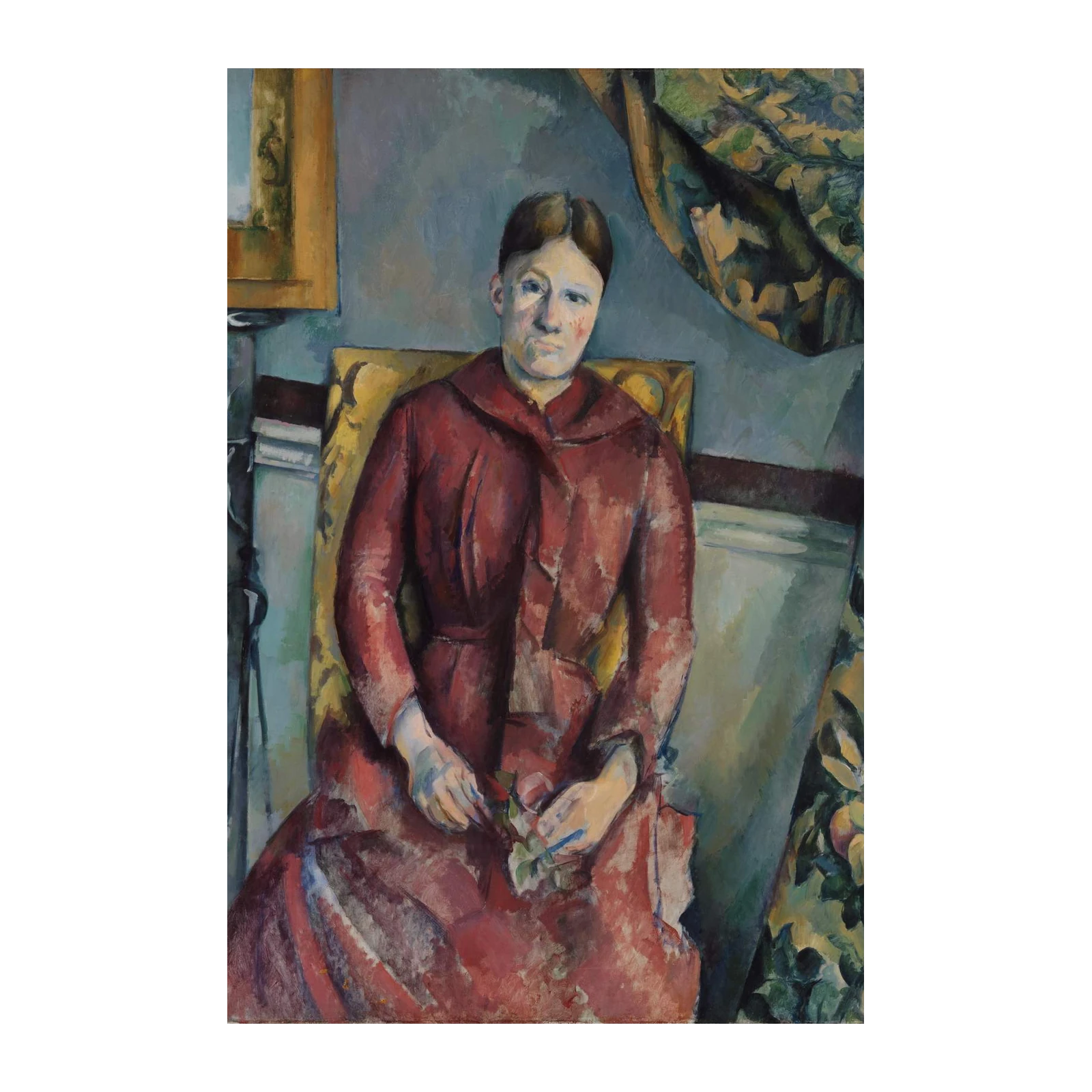 Woman in Red Dress Portrait Wall Art