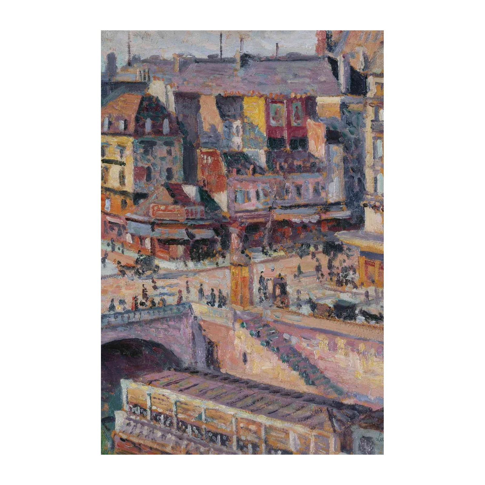 Vibrant Cityscape Impasto Paris Wall Art
