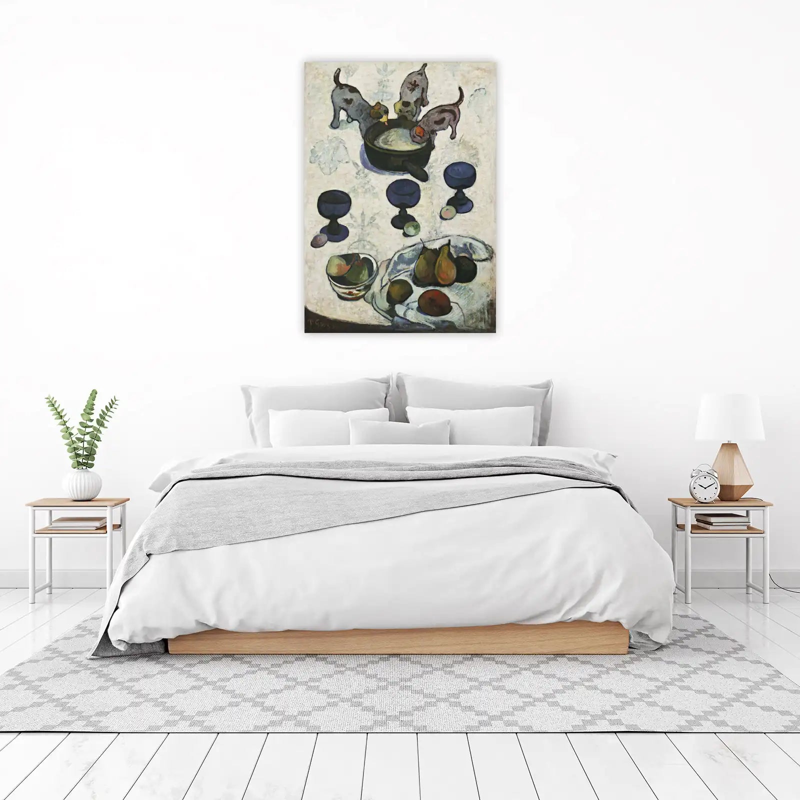 Vintage Dogs & Fruit Still Life Wall Art