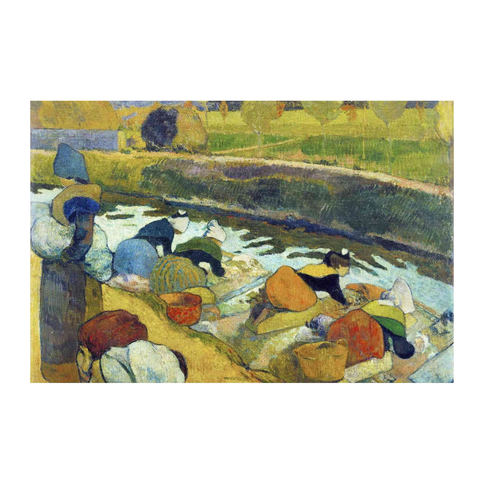 Vintage Rural Laundry Scene Wall Art