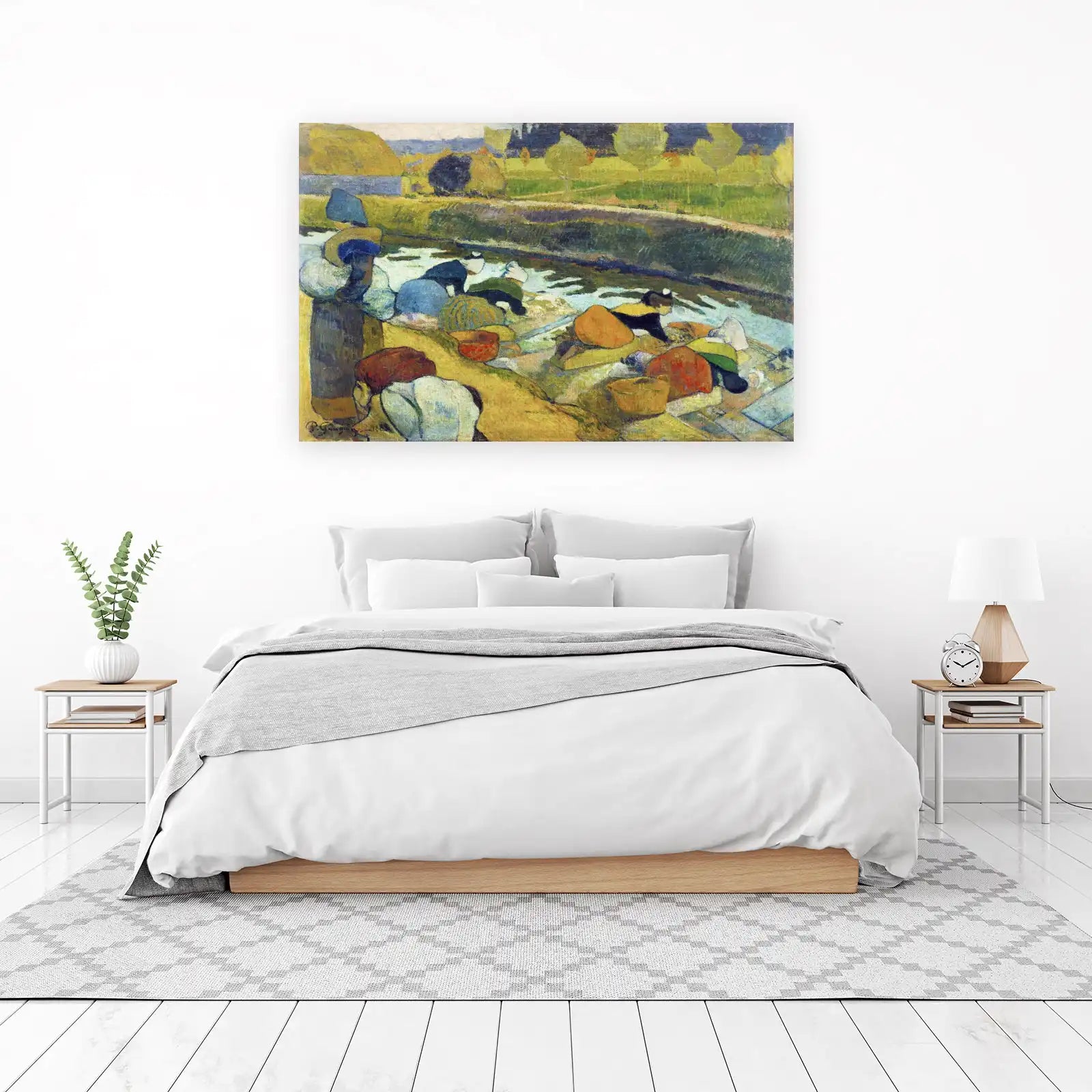 Vintage Rural Laundry Scene Wall Art