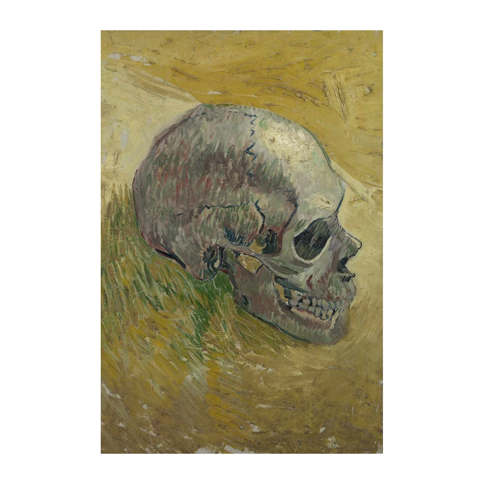 Van Gogh Skull Study Wall Art for Art Lovers