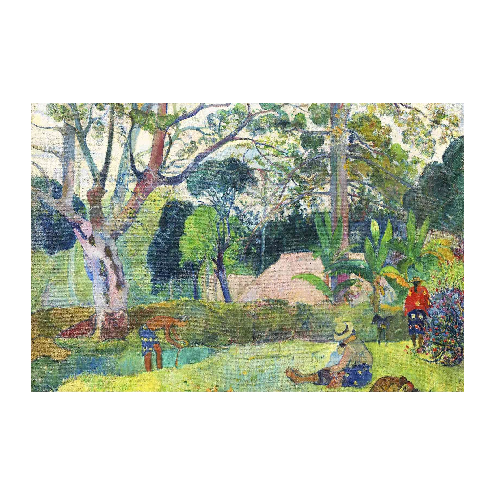 Tahitian Garden Scene Post-Impressionist Wall Art