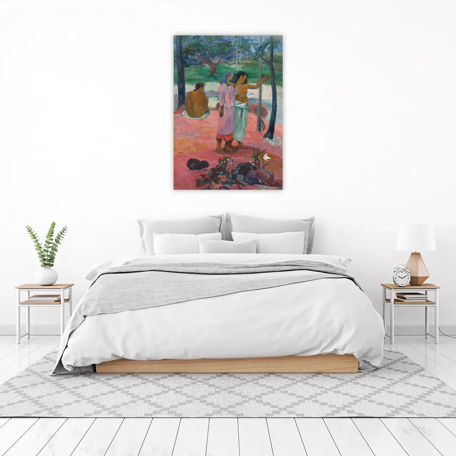 Tahitian Women Pink & Blue Wall Art