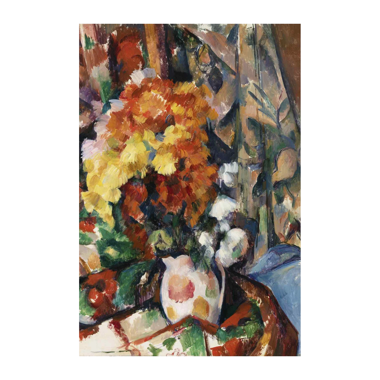 Vibrant Floral Still Life Oil Painting Wall Art