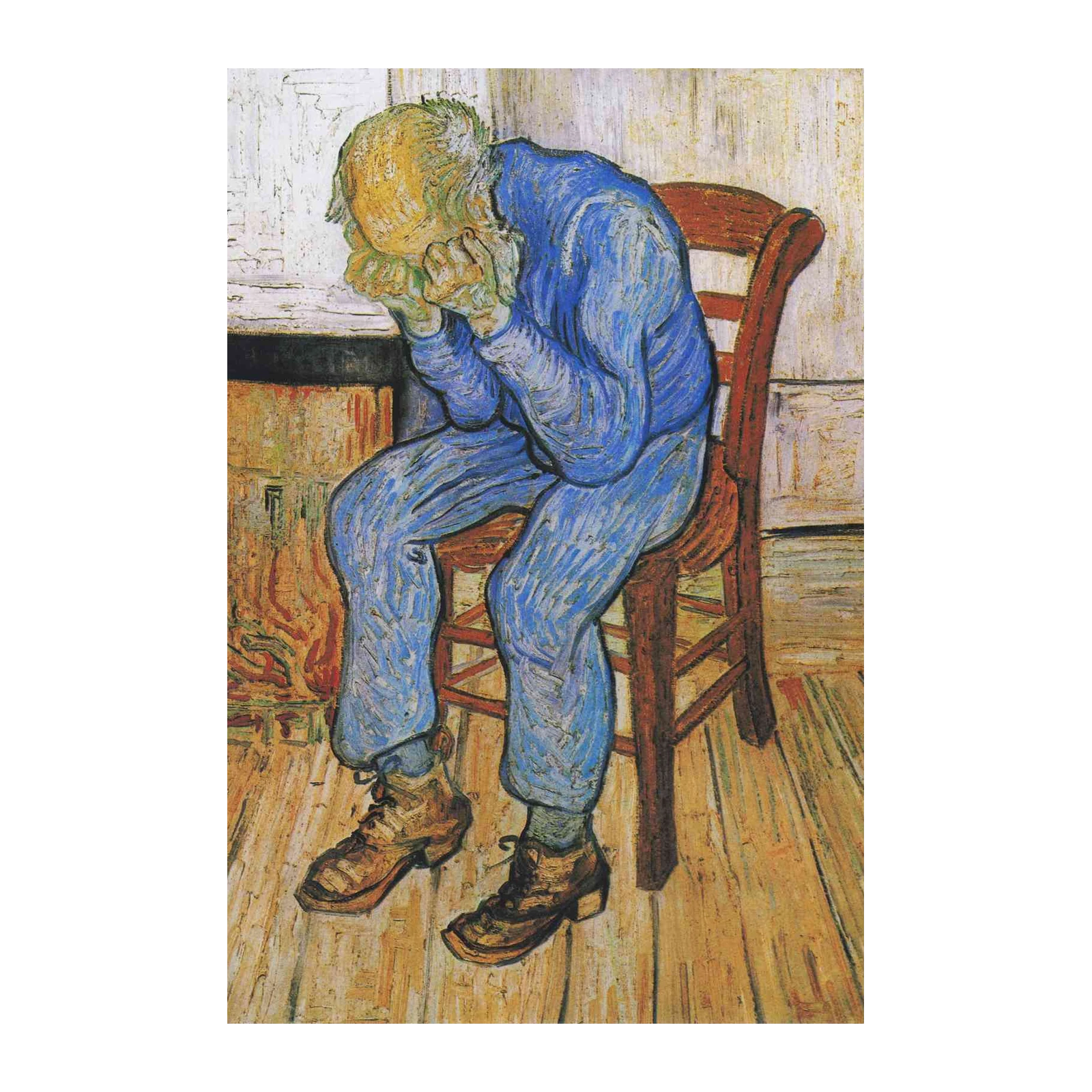 Sorrowful Man in Blue: Van Gogh Wall Art