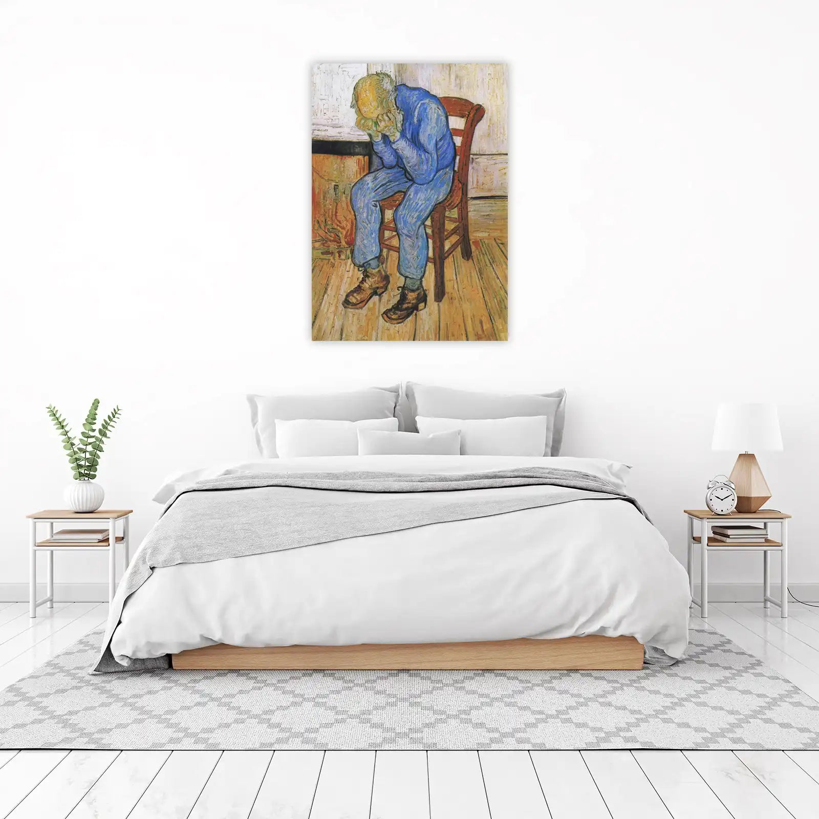 Sorrowful Man in Blue: Van Gogh Wall Art