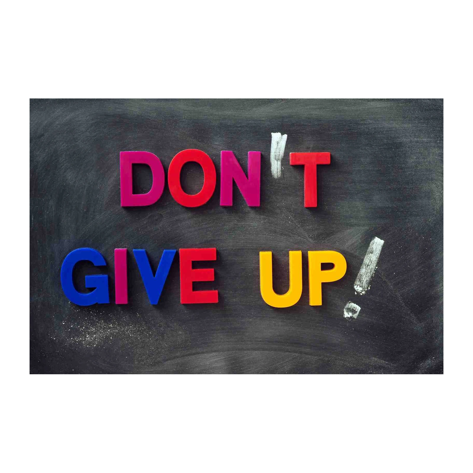 Inspirational "Don't Give Up" Quote Wall Art