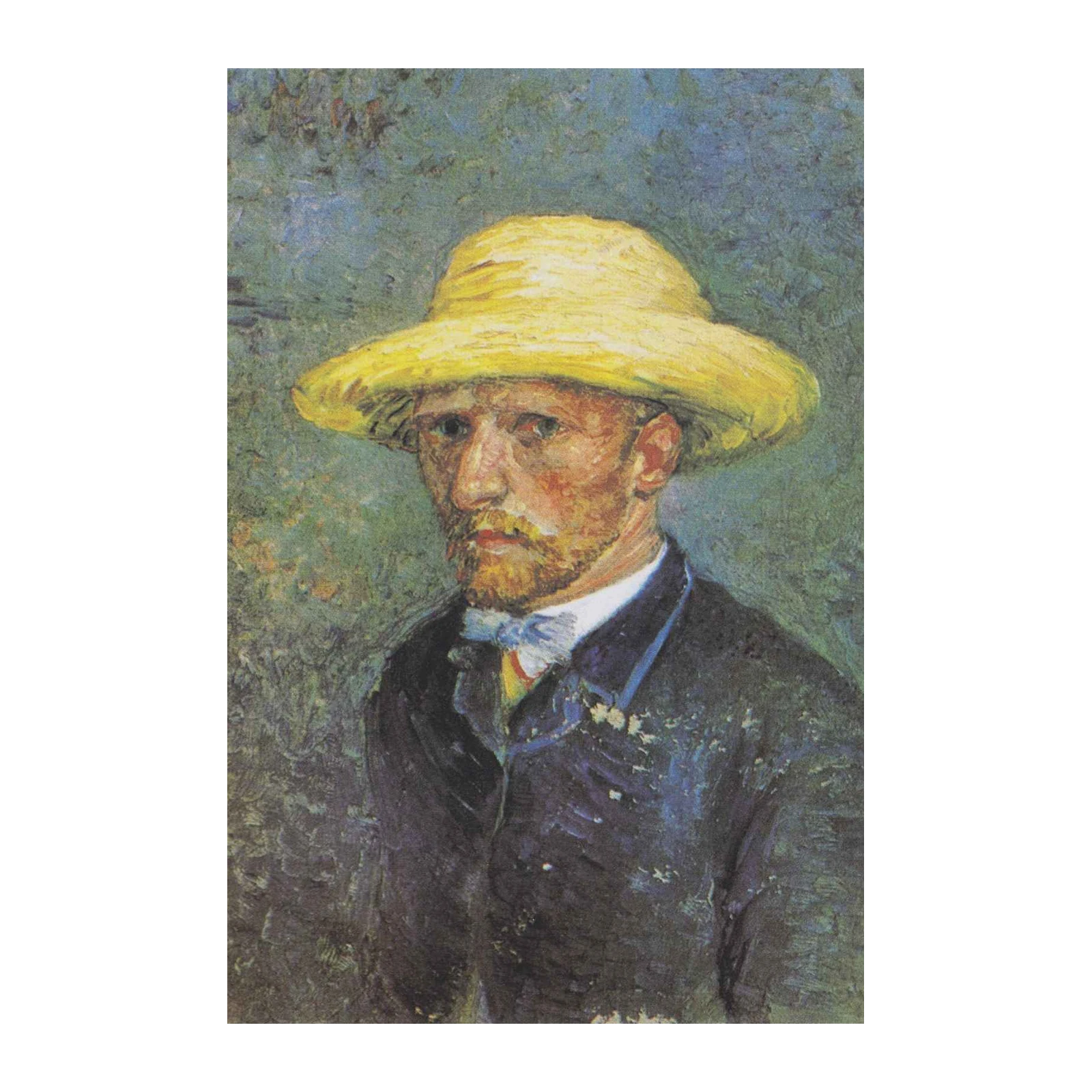Van Gogh Self Portrait Straw Hat Wall Art