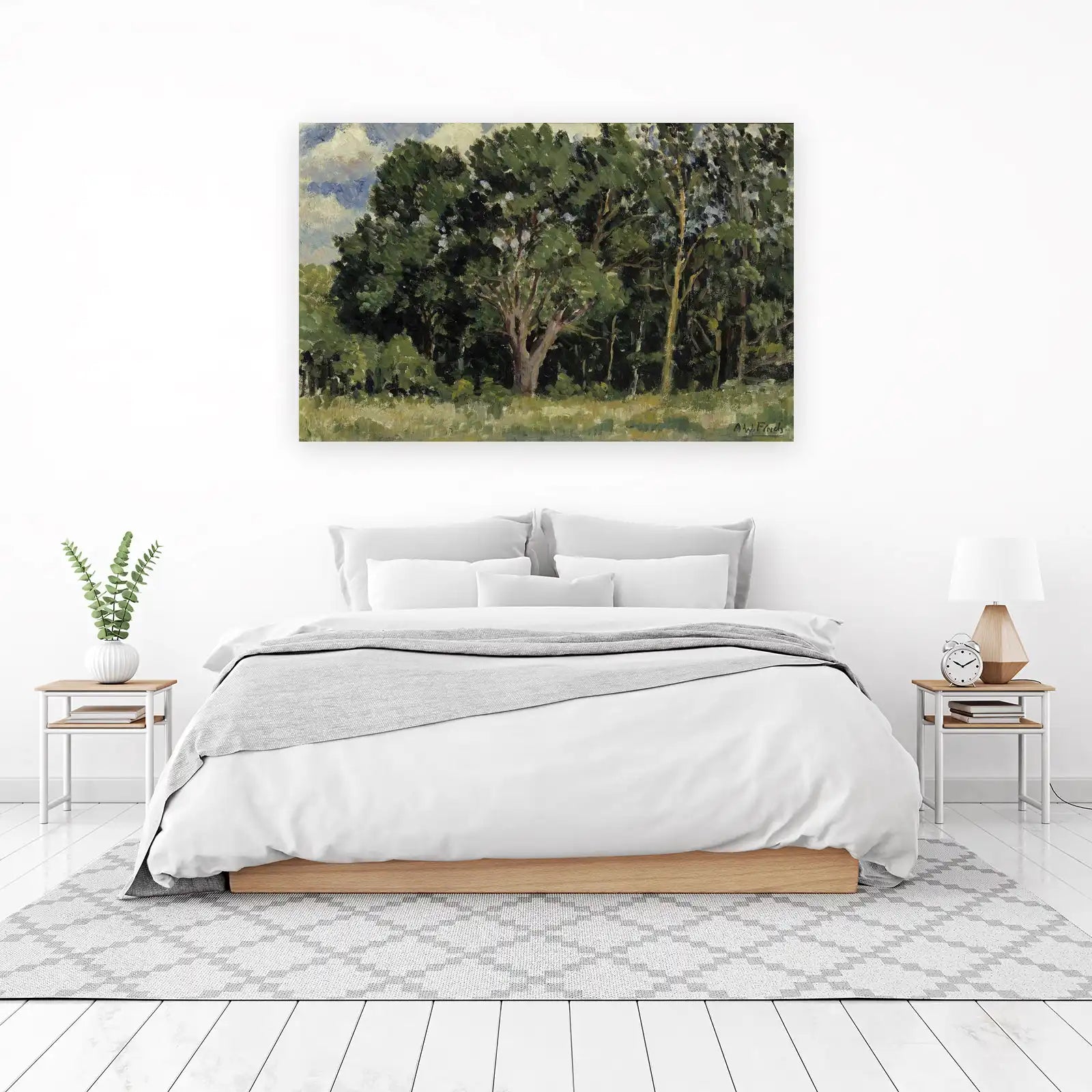 Serene Forest Landscape Impressionist Wall Art