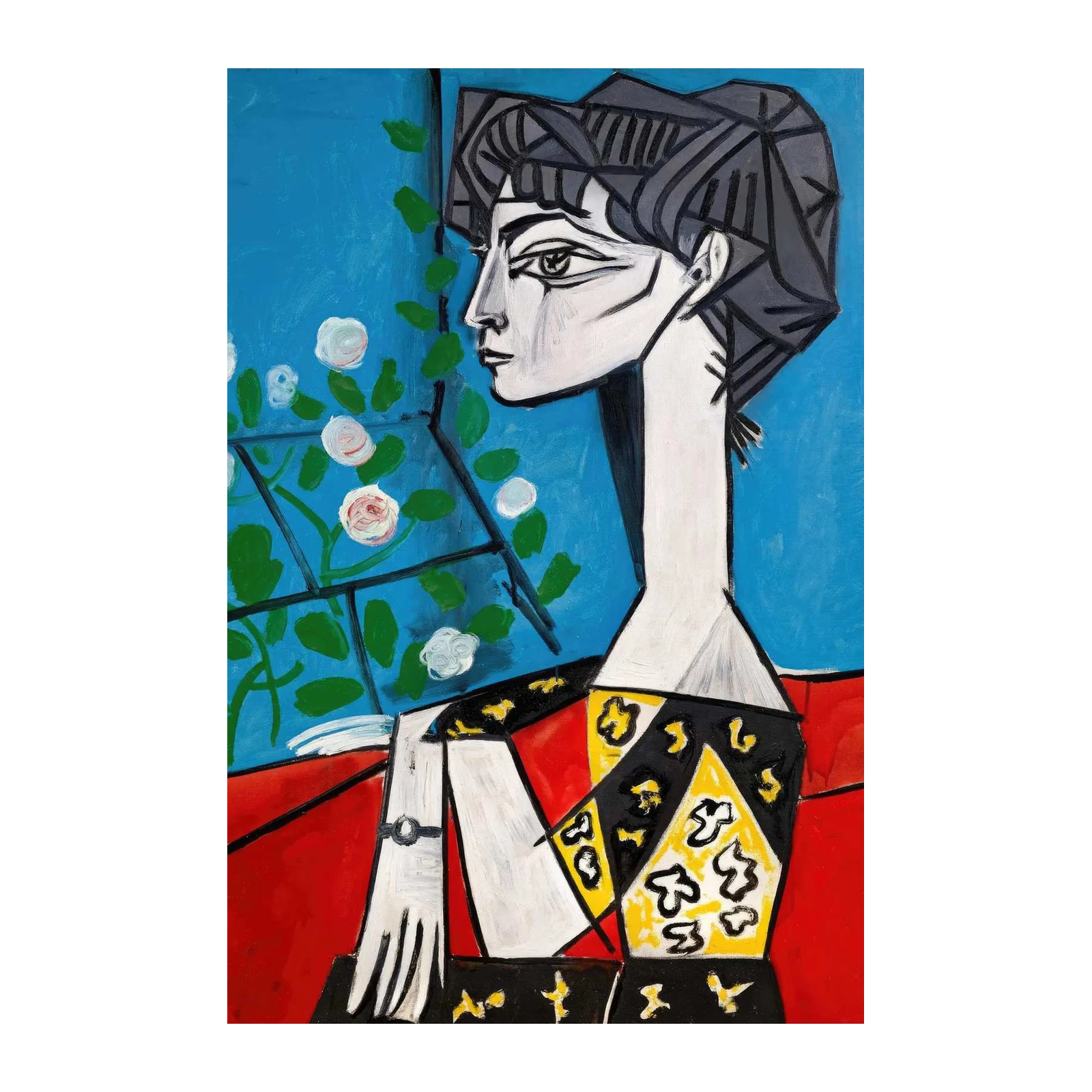Picasso Woman with Flowers Wall Art