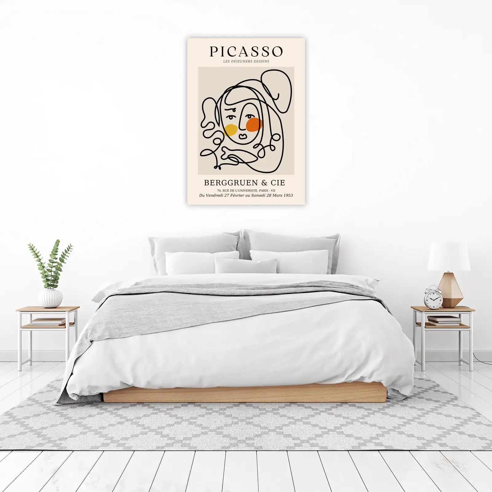 Abstract Picasso Face Line Art Wall Art
