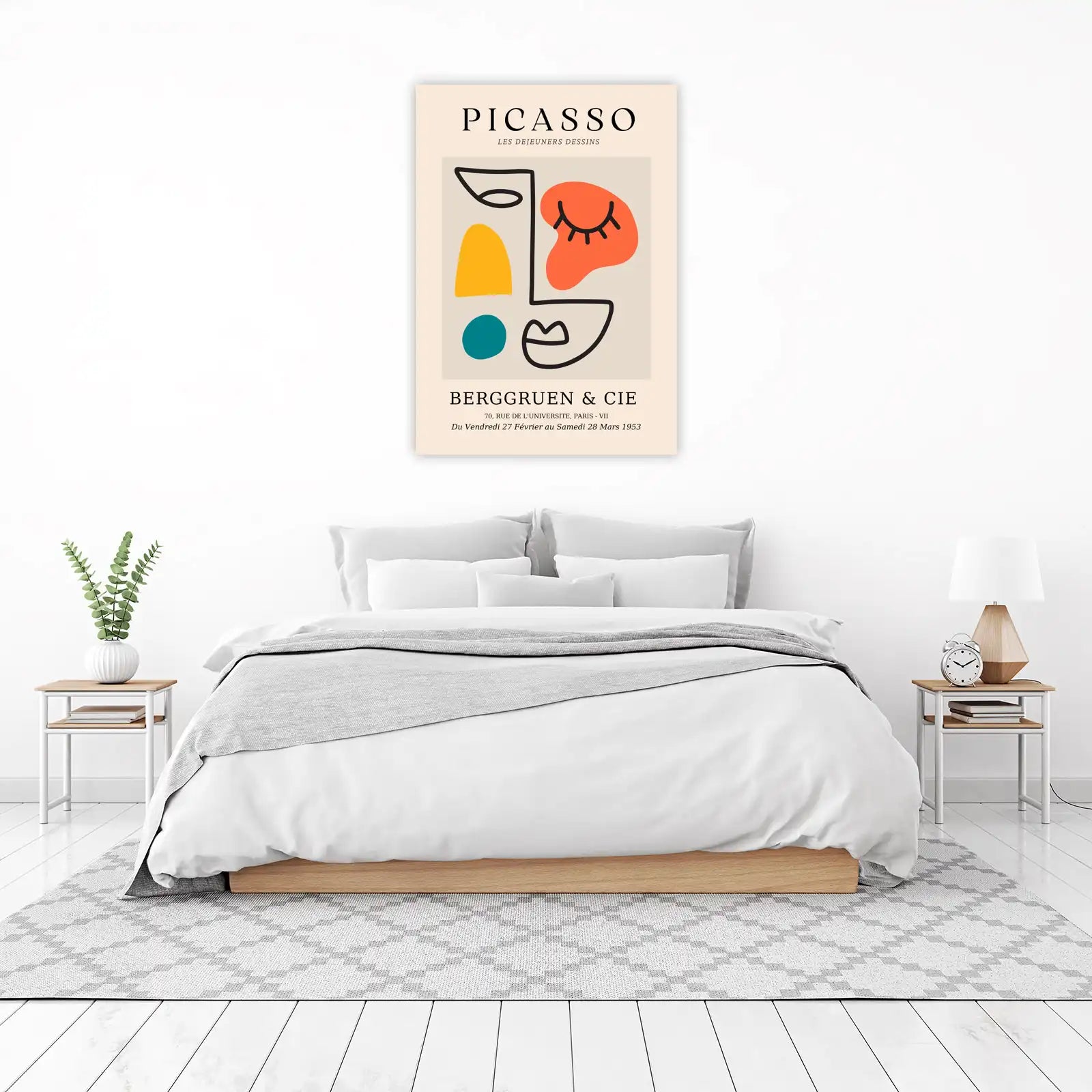 Abstract Picasso Face Line Art Wall Art