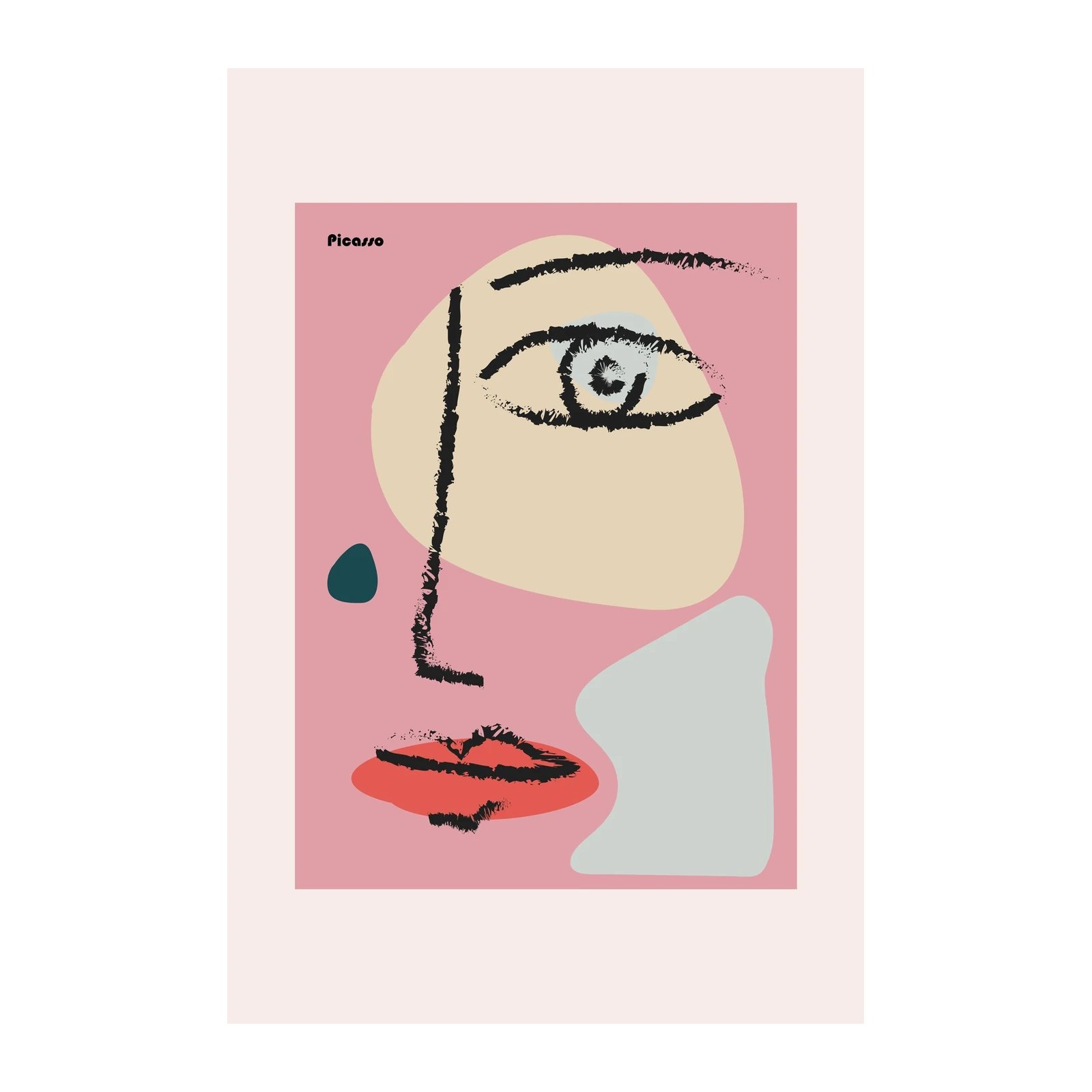 Abstract Face Picasso Style Wall Art