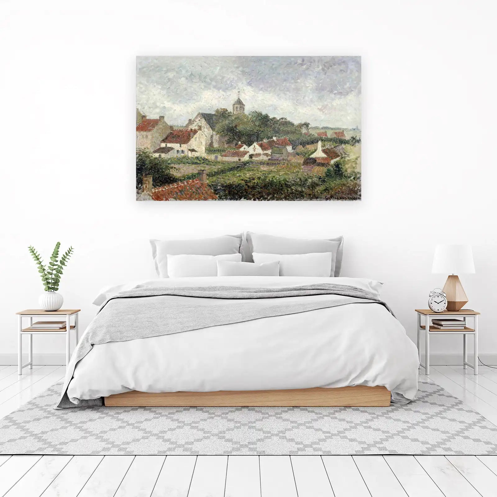 Impressionist Village Landscape Wall Art