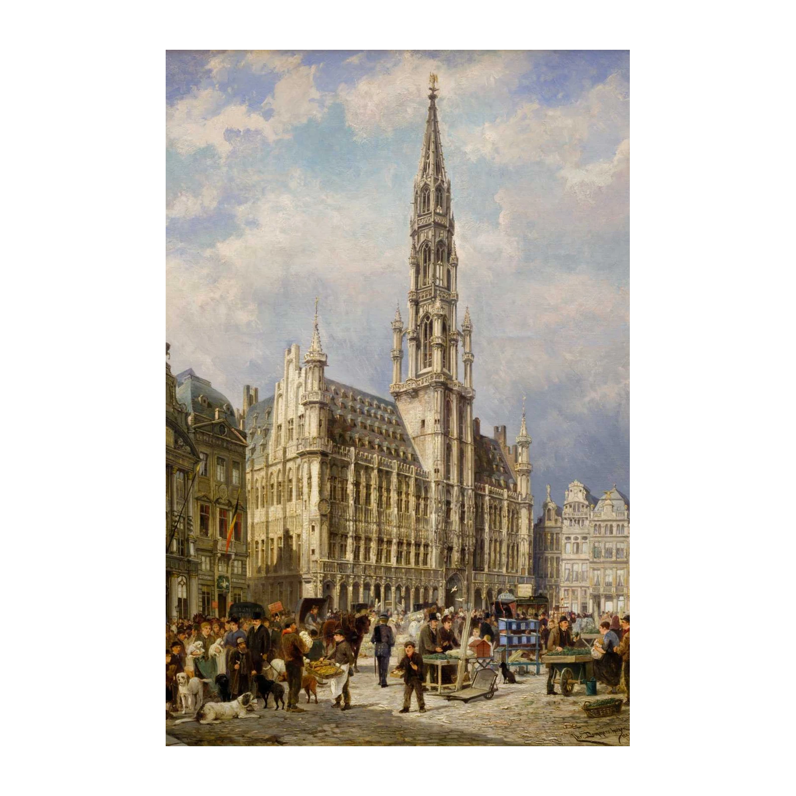 Grand Place Brussels Market Wall Art