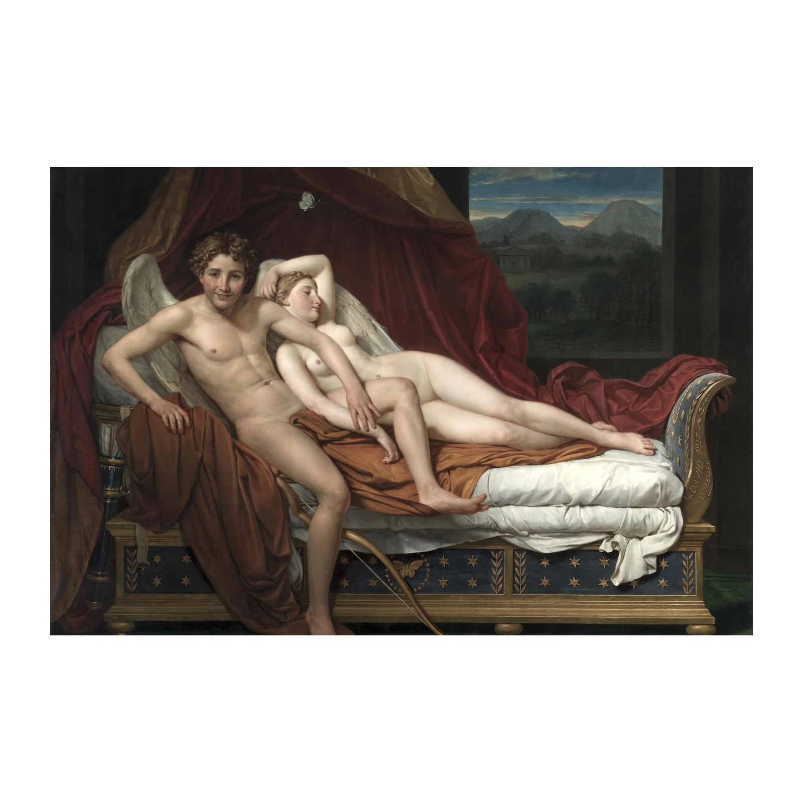 Cupid and Psyche Romantic Figure Wall Art