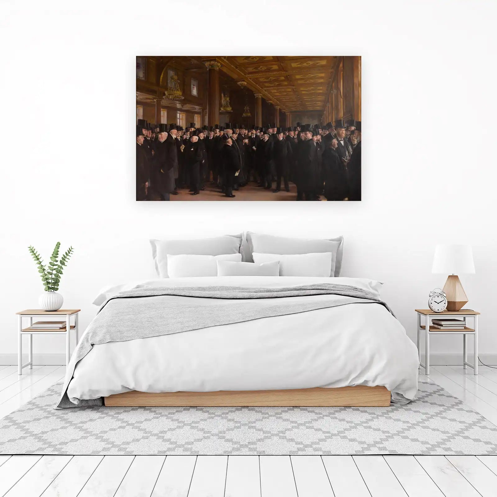 Victorian Men Gathering Formal Scene Wall Art