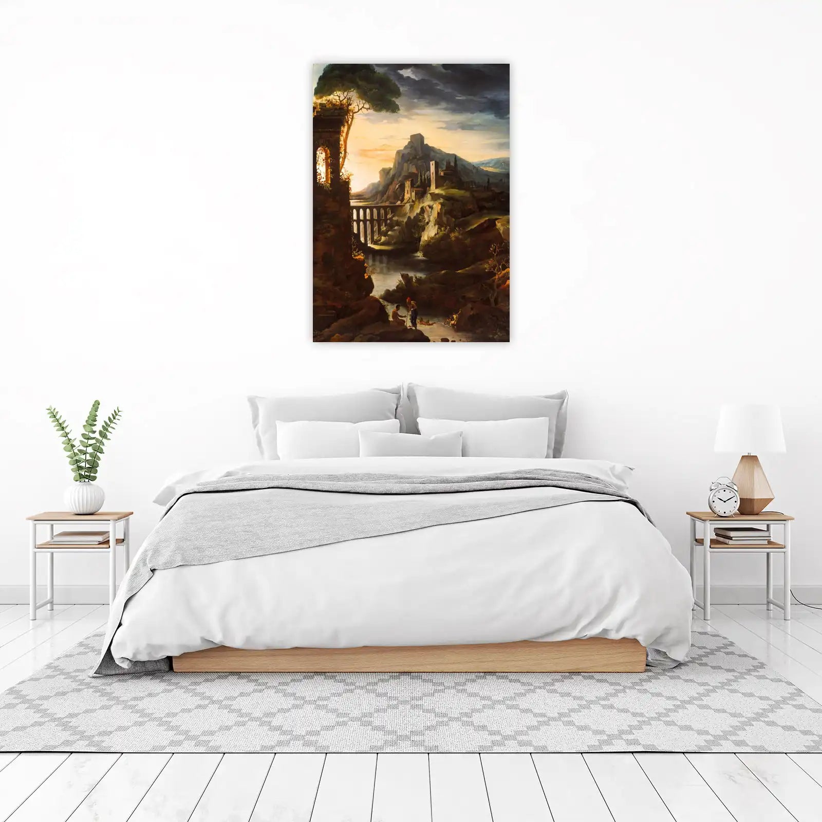 Dreamy Roman Landscape Oil Painting Wall Art
