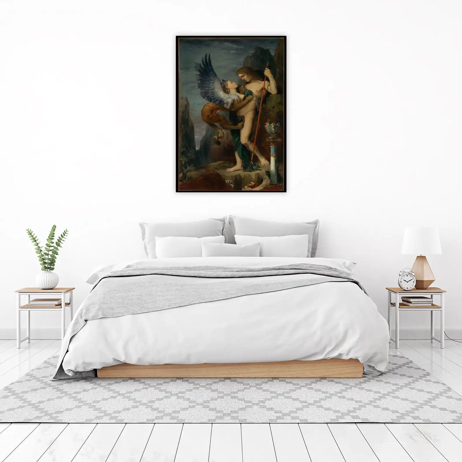 Mythological Encounter Sphinx Oedipus Wall Art