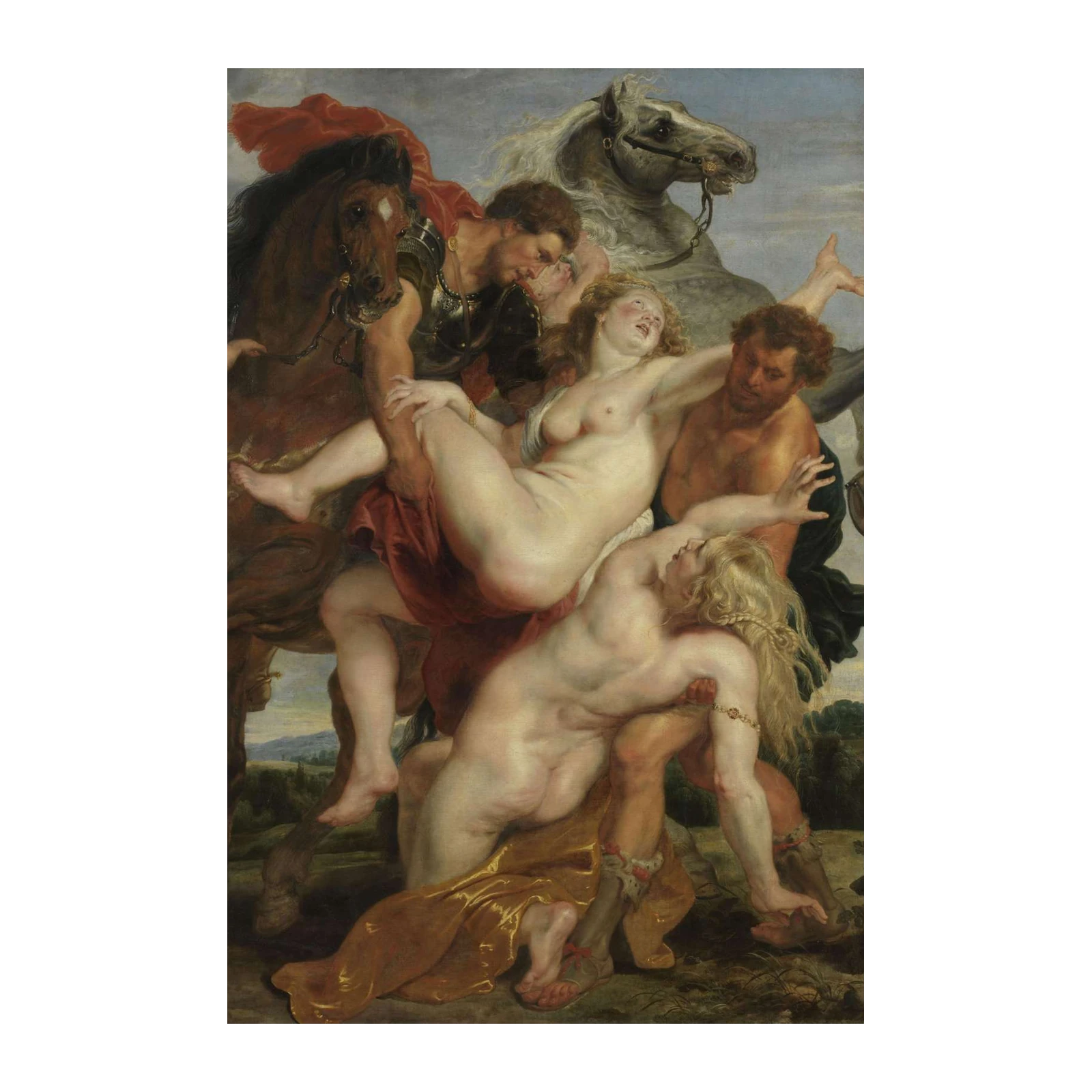 Dramatic Baroque Horse Scene Wall Art