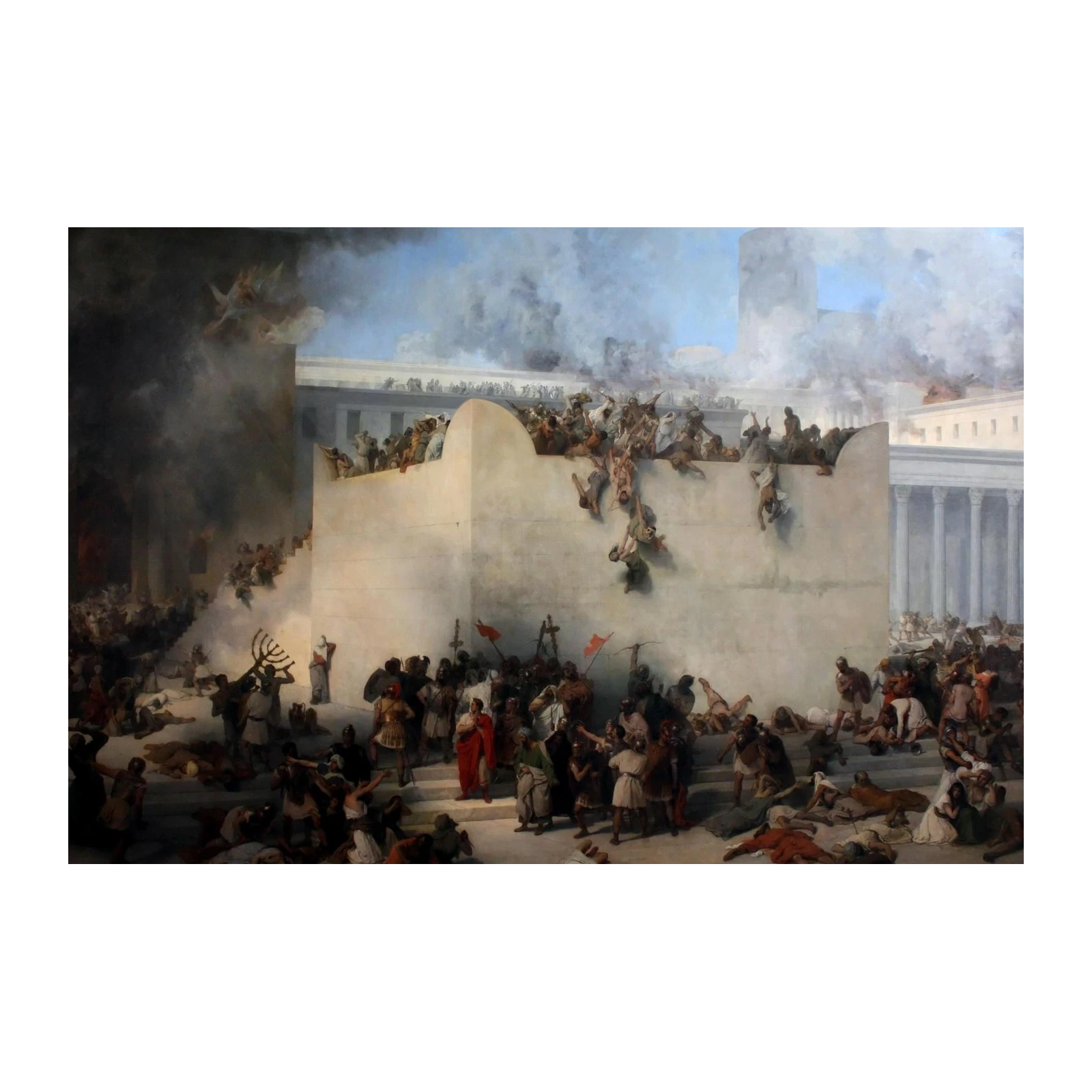 Dramatic Temple Destruction Wall Art