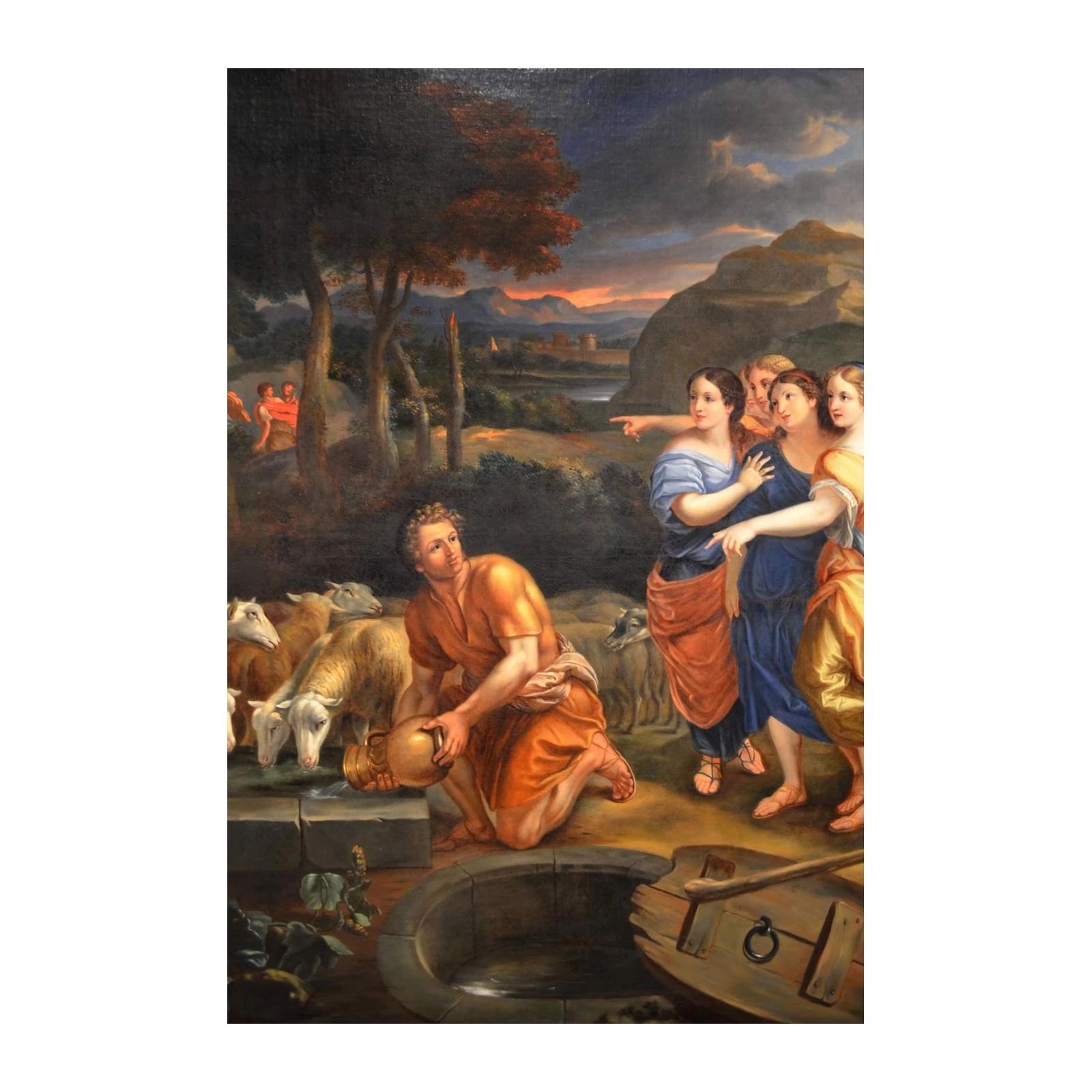 Biblical Scene Shepherd & Maidens Wall Art