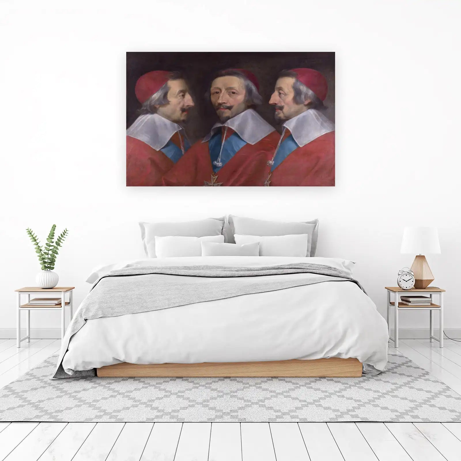 Cardinal Triple Portrait Baroque Wall Art