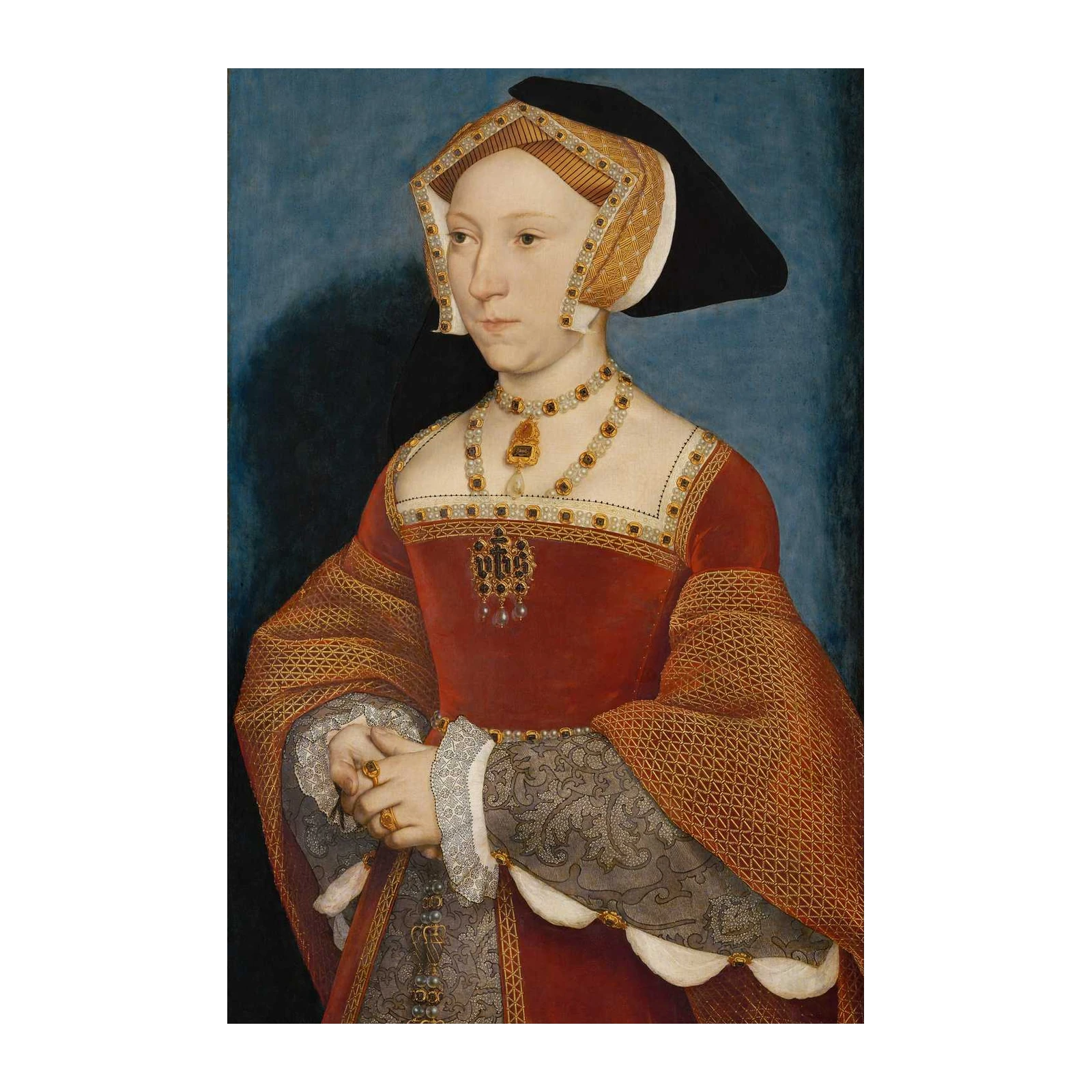 Elegant Tudor Lady Portrait Wall Art
