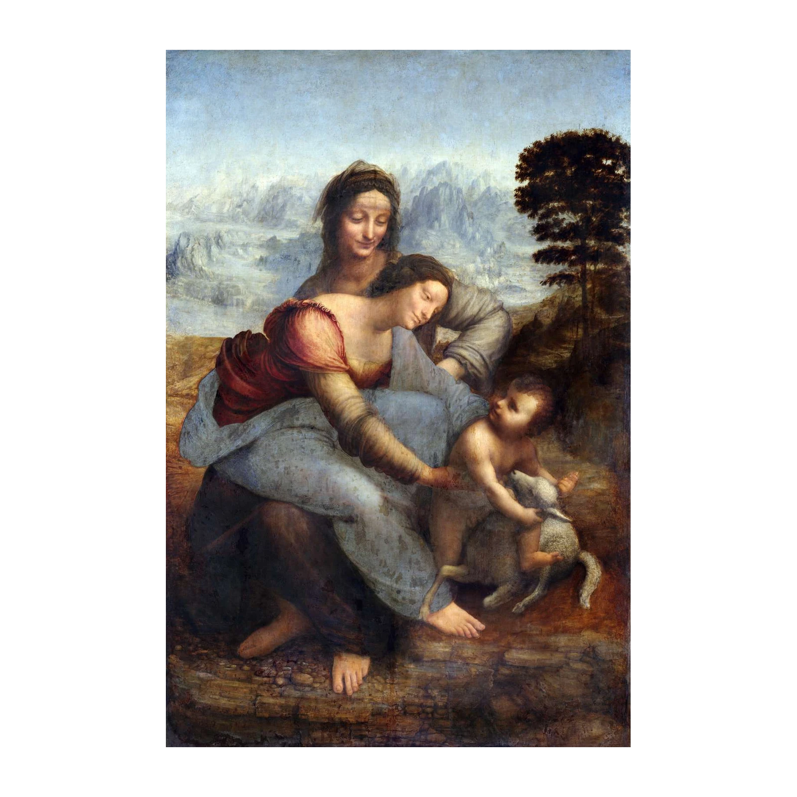 Madonna and Child with St. Anne Wall Art