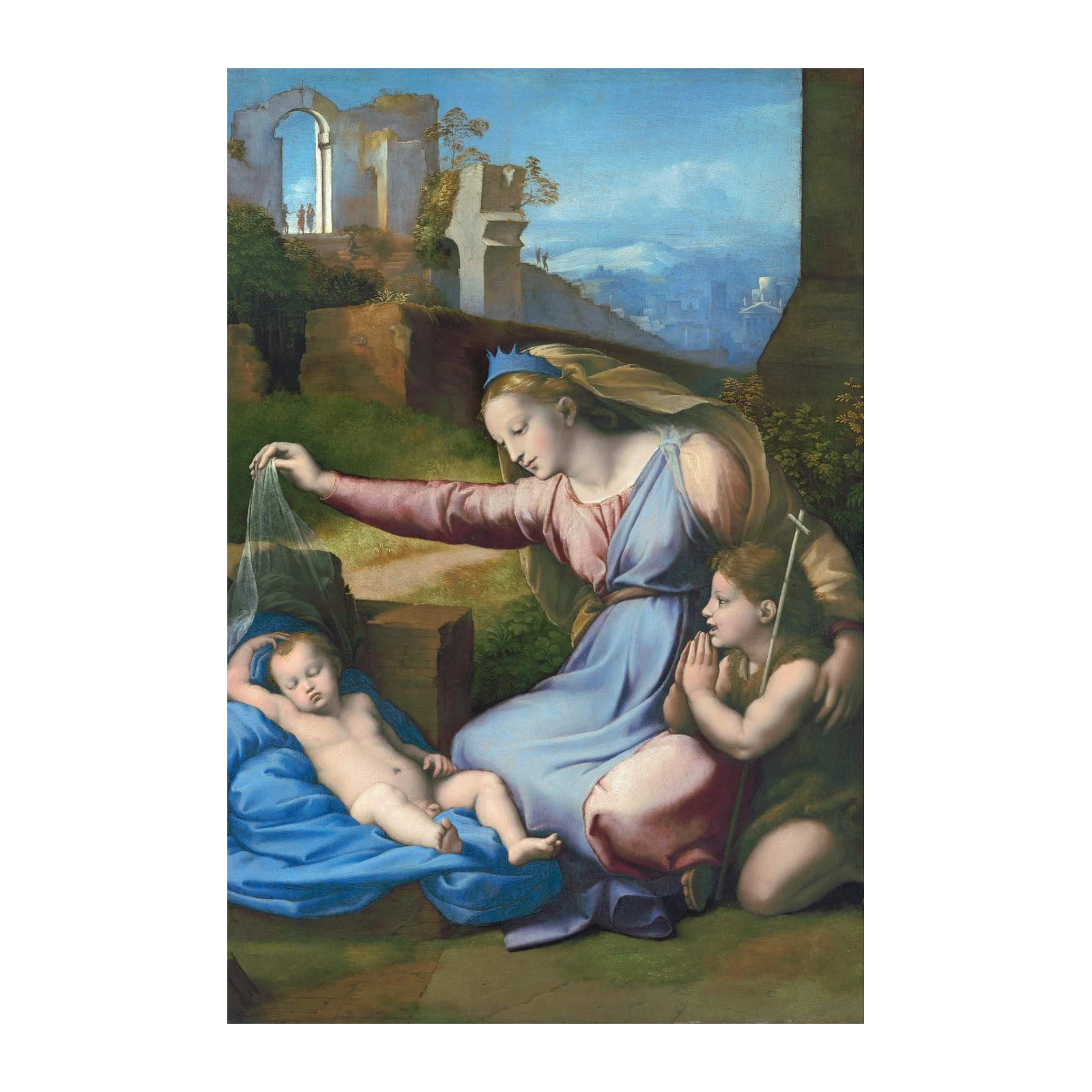 Madonna and Child with Saint John Wall Art