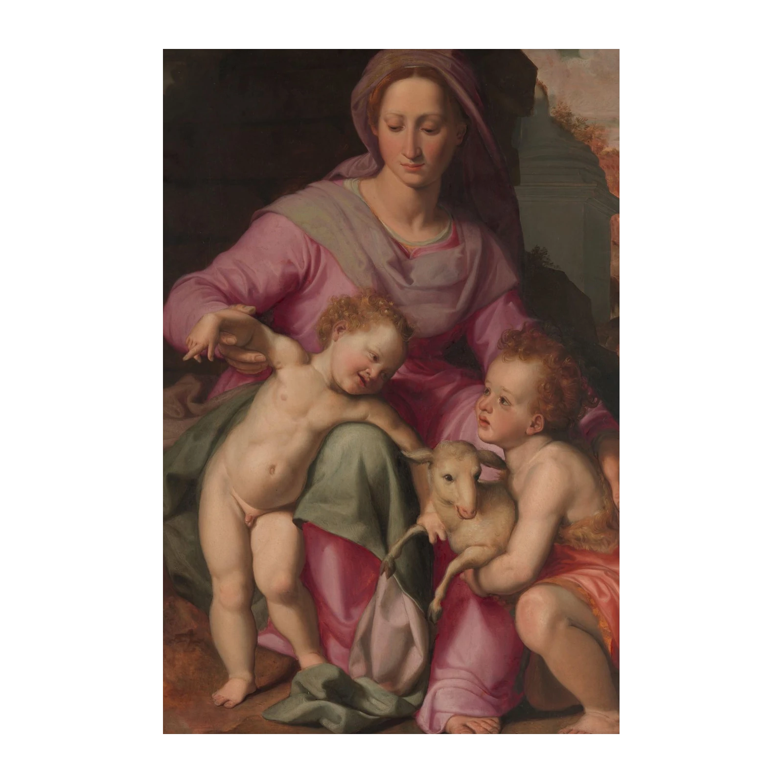 Madonna and Child with St. John the Baptist Wall Art