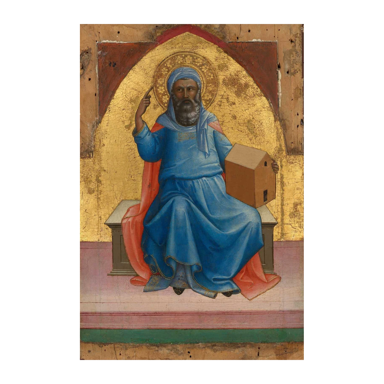 Biblical Prophet with Golden Halo Wall Art