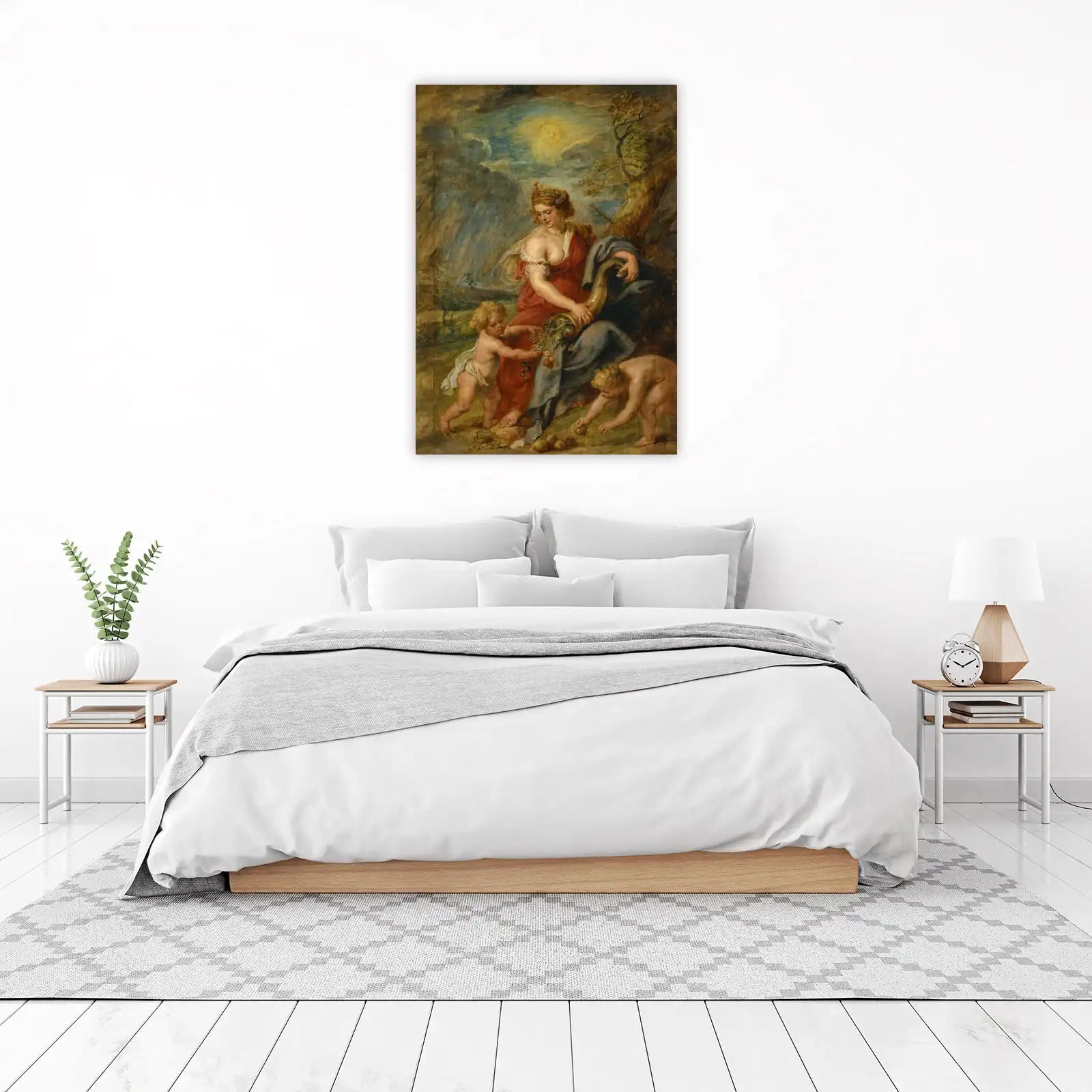 Baroque Abundance Goddess Cherubs Wall Art