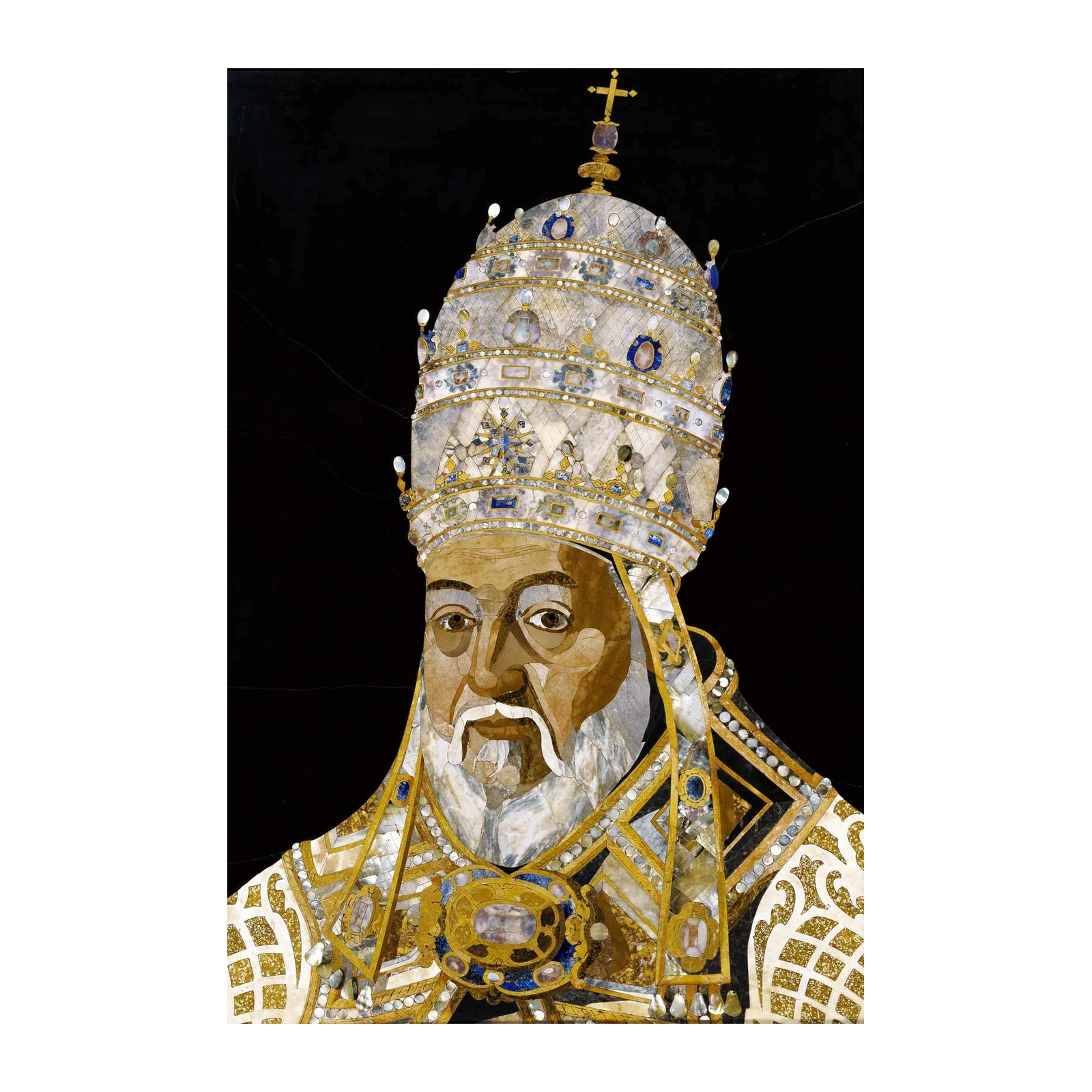 Renaissance Pope Portrait Mosaic Wall Art