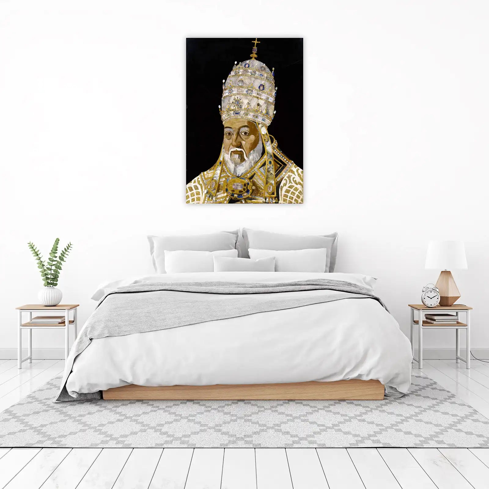 Renaissance Pope Portrait Mosaic Wall Art